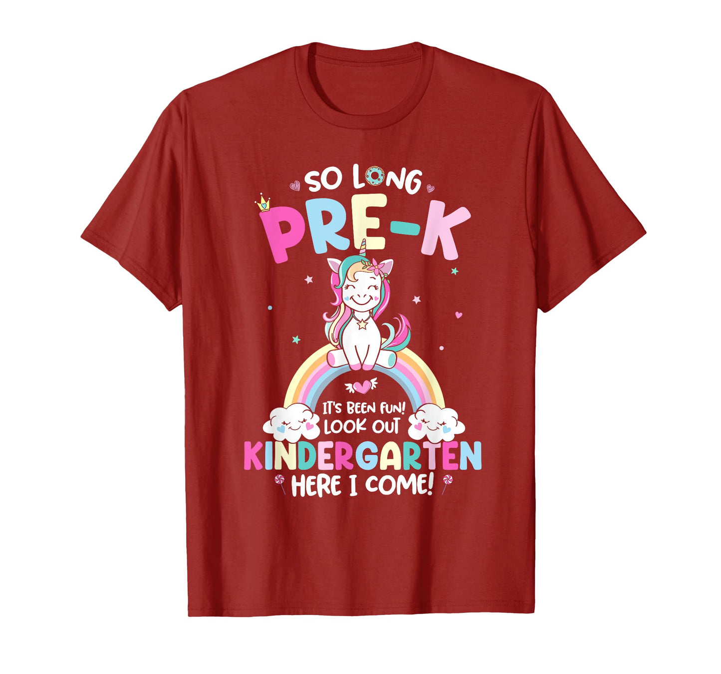 So Long Pre-K Kindergarten Grade Here I Come Unicorn Kid T-Shirt