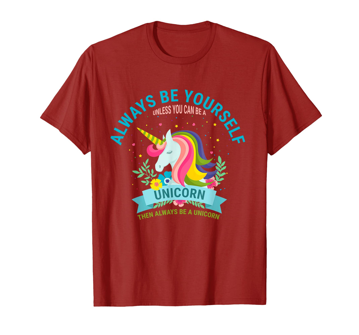 Cute Always Be Yourself Unicorn Girls T Shirt T-Shirt