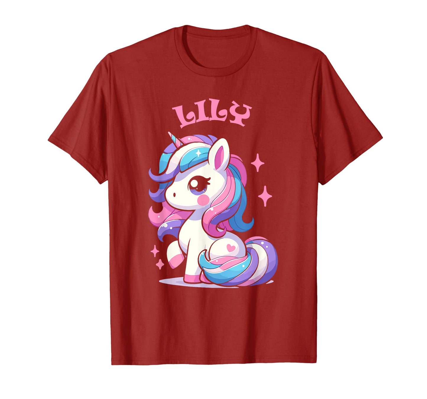 Lily Cute Unicorn Design for Girls Name Lily T-Shirt