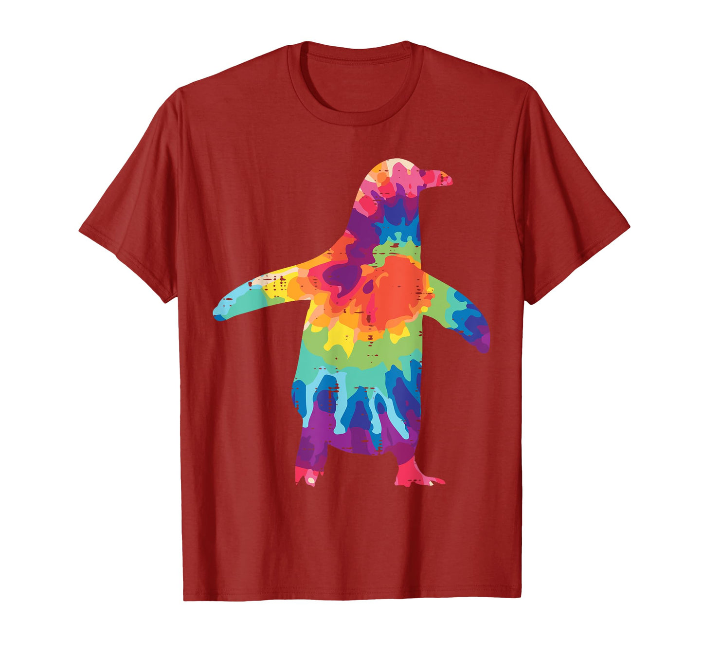 Penguin Silhouette Tie Dye Retro Groovy Hippie Men Women Kid T-Shirt