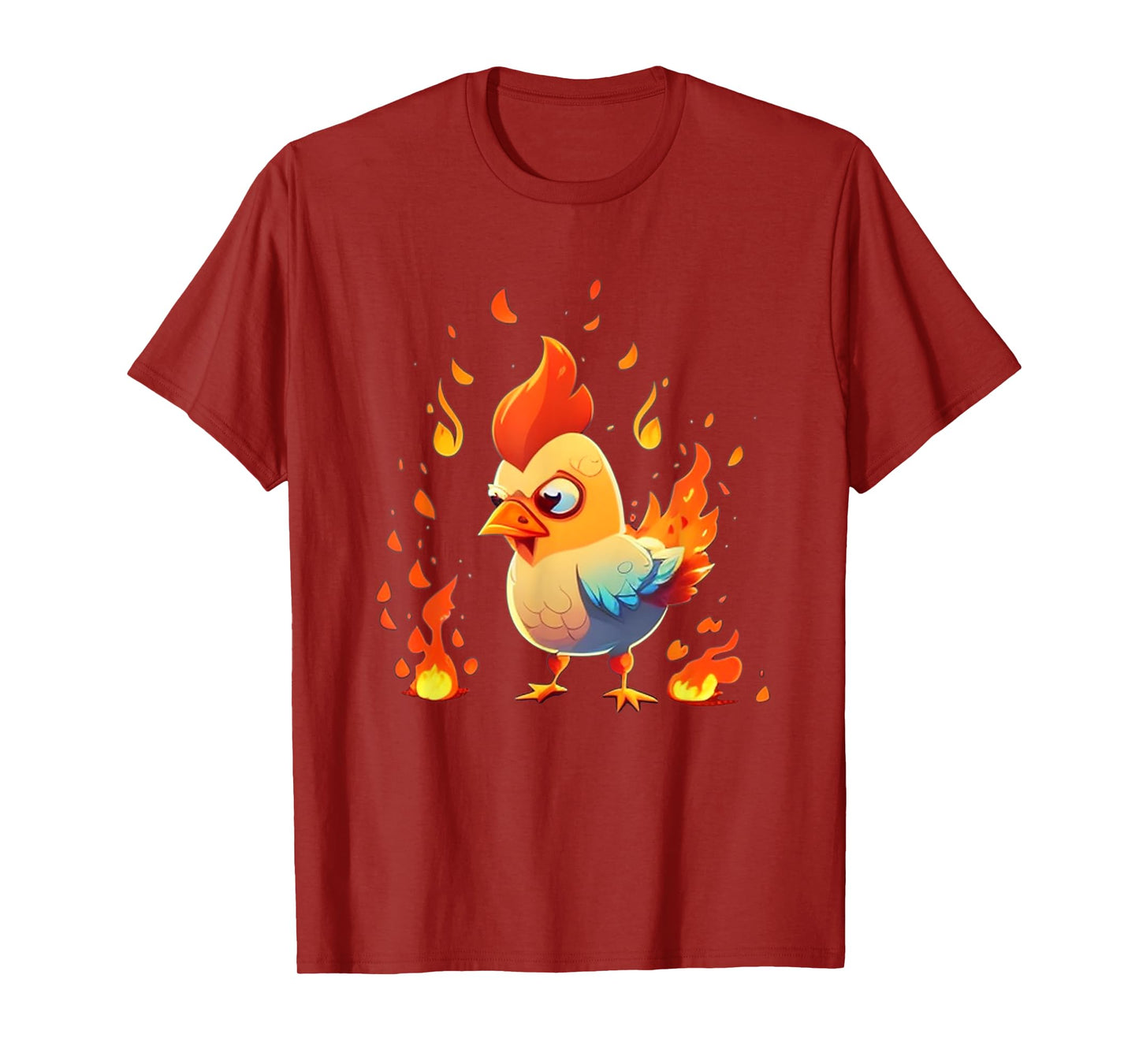 Funny looking Fire Chicken T-Shirt