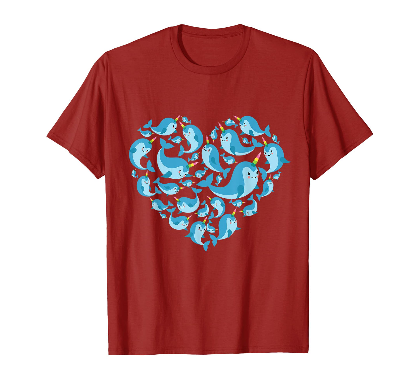 Narwhals lover heart gift for men women girls kids narwhal T-Shirt