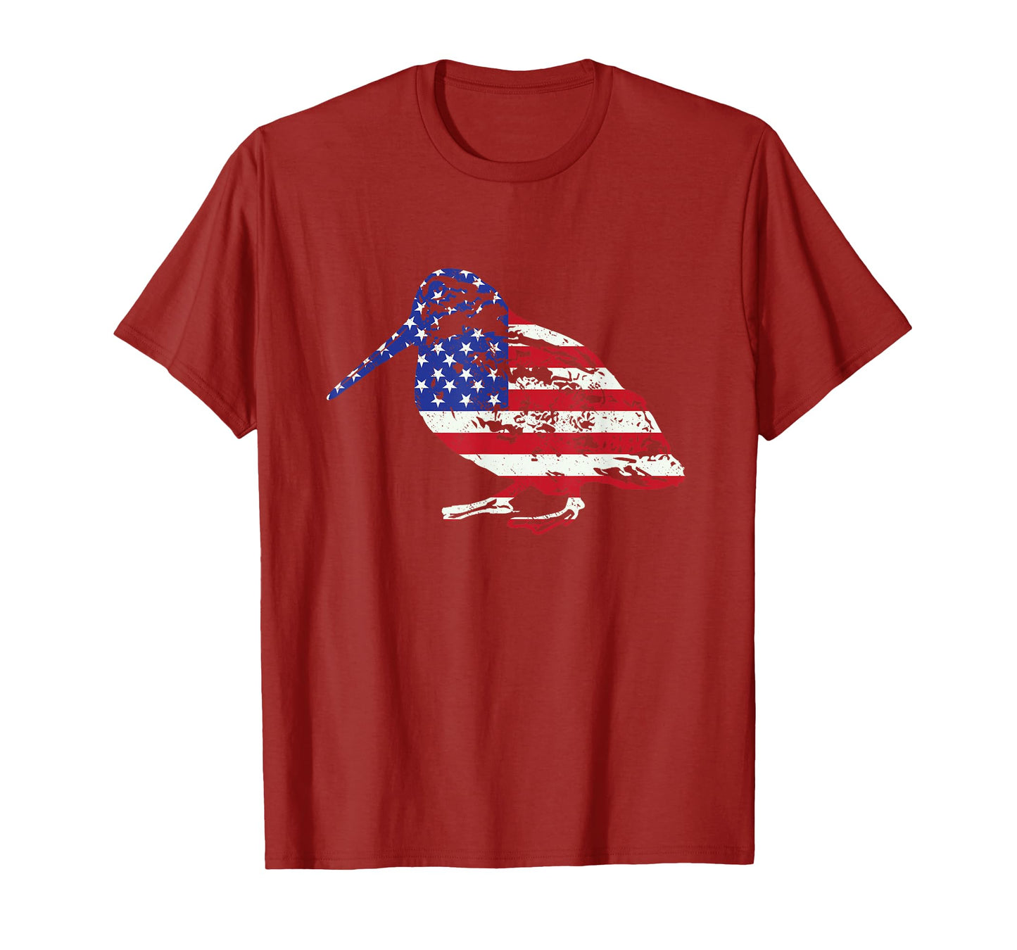 American Flag Woodcock Hunter Timberdoodle Bogsucker Gifts T-Shirt