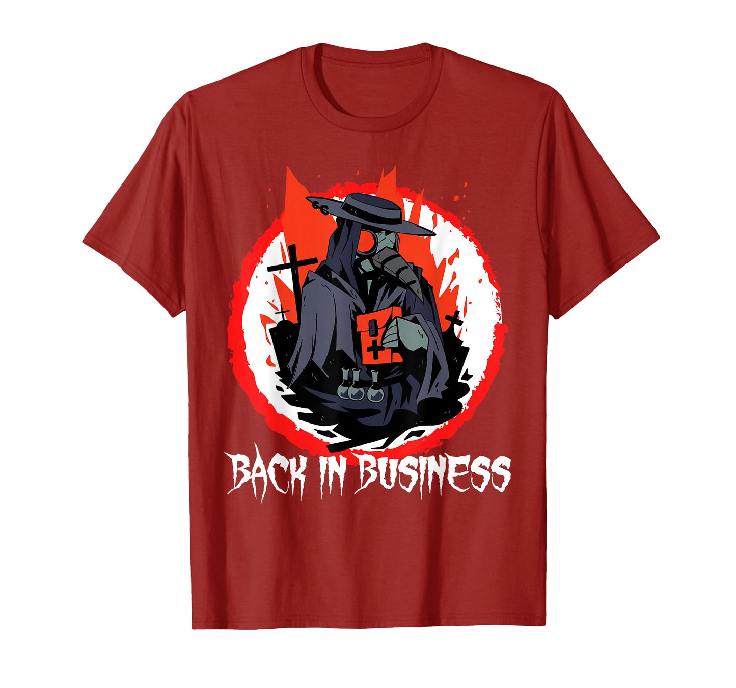 Back in Business Medieval Plague Doctor Occult Tarot T-Shirt