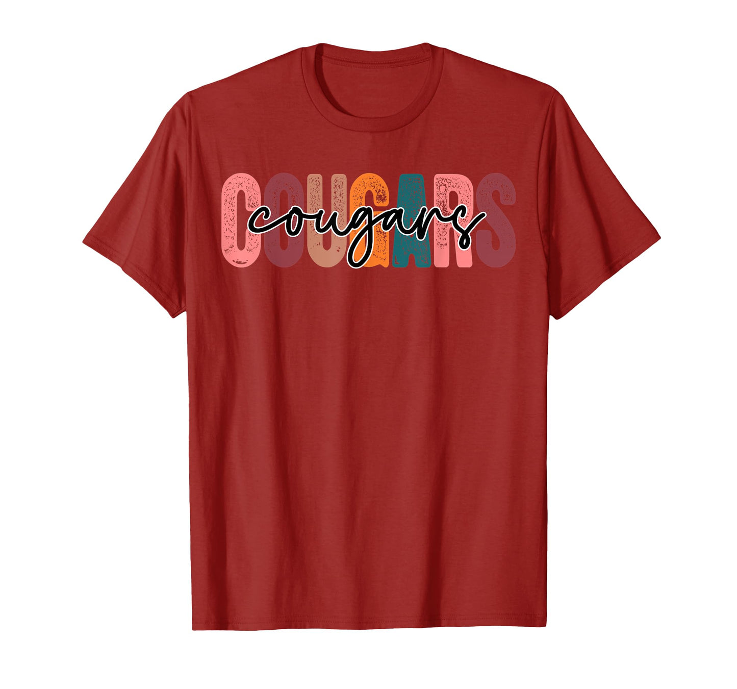 Cougars School Sports Fan Team Spirit T-Shirt