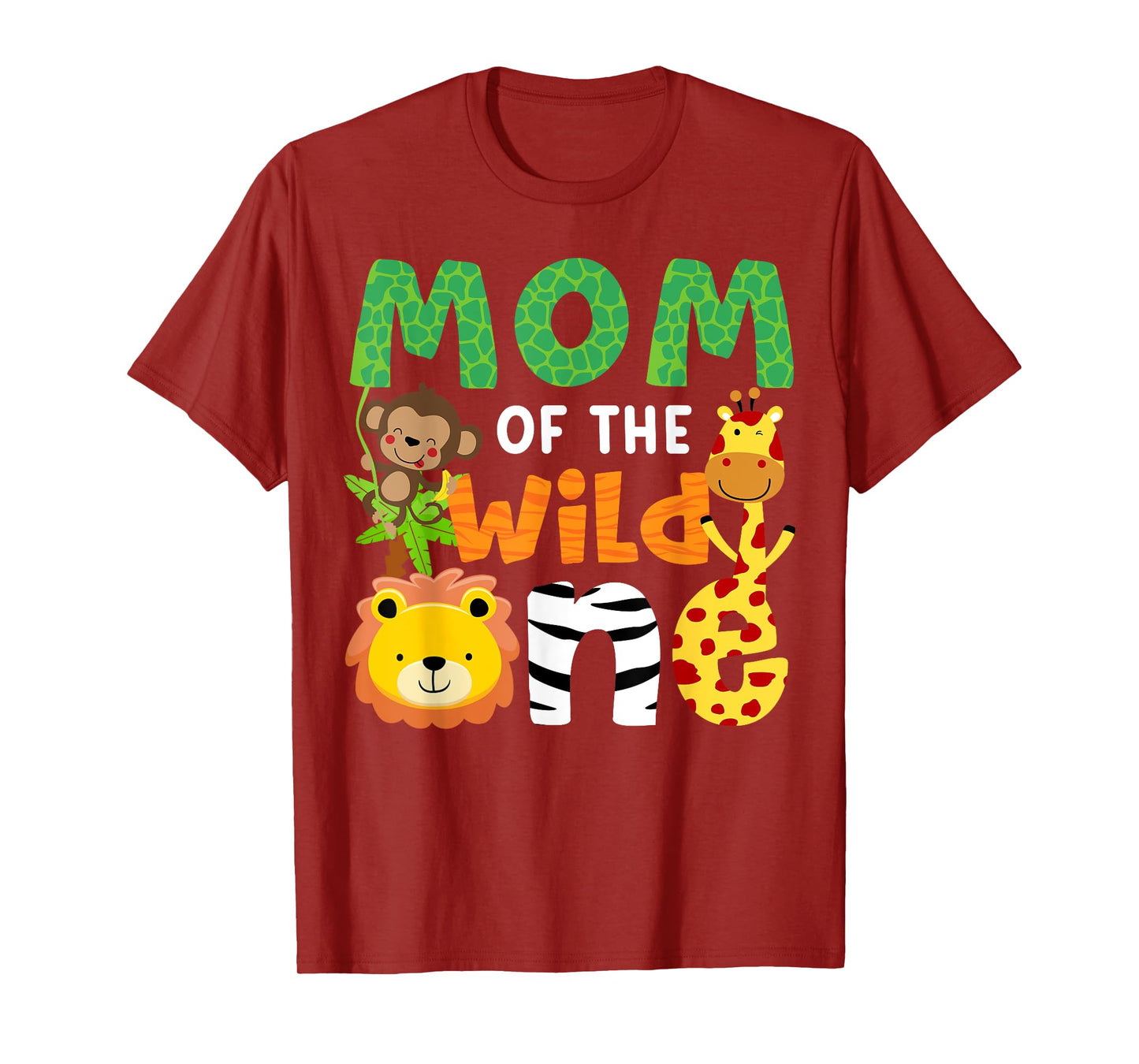 Mom of the Wild One Zoo Theme Birthday Safari Jungle Animals T-Shirt