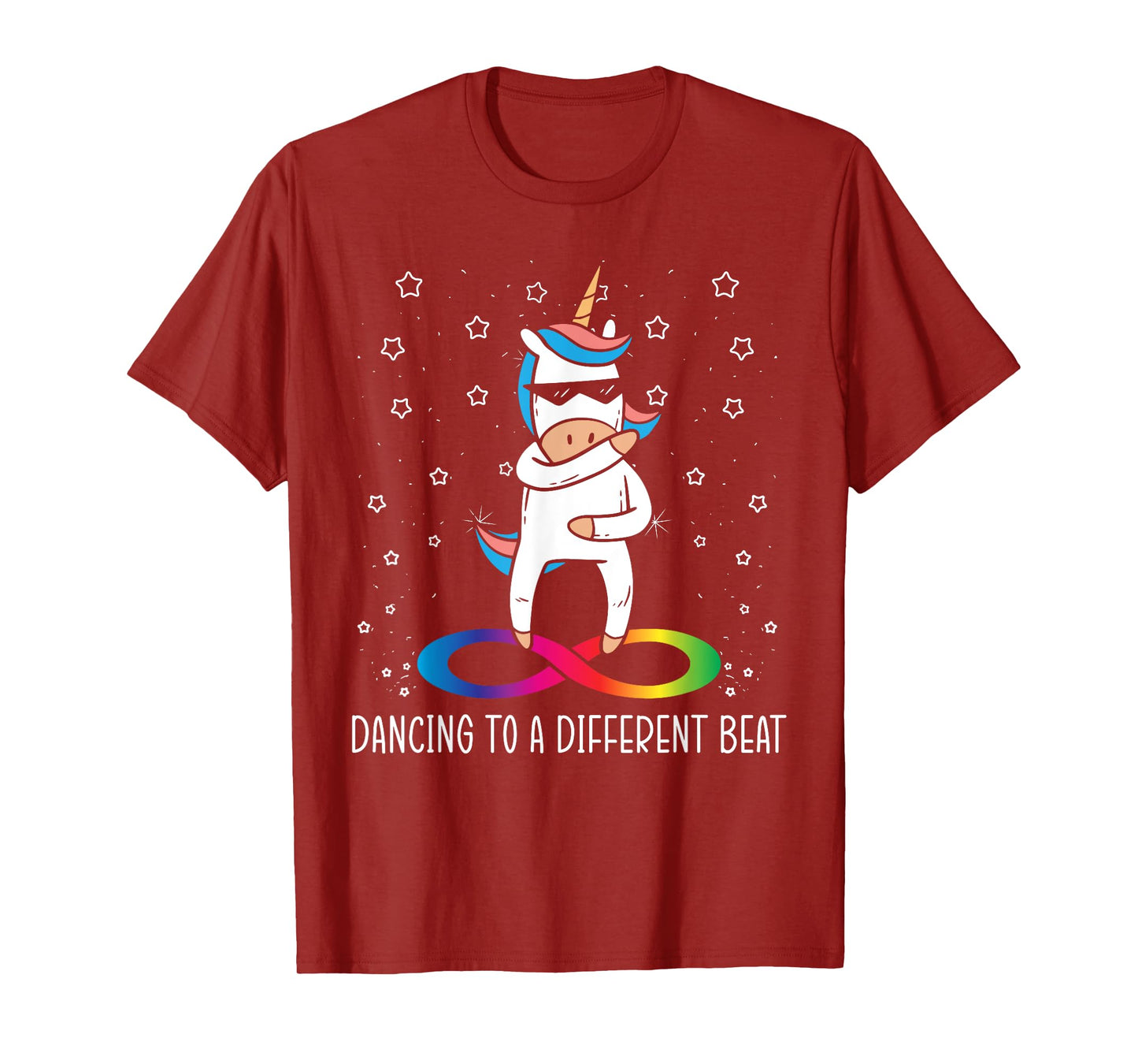 Dancing To A Different Beat Neurodiversity Unicorn Rainbow T-Shirt