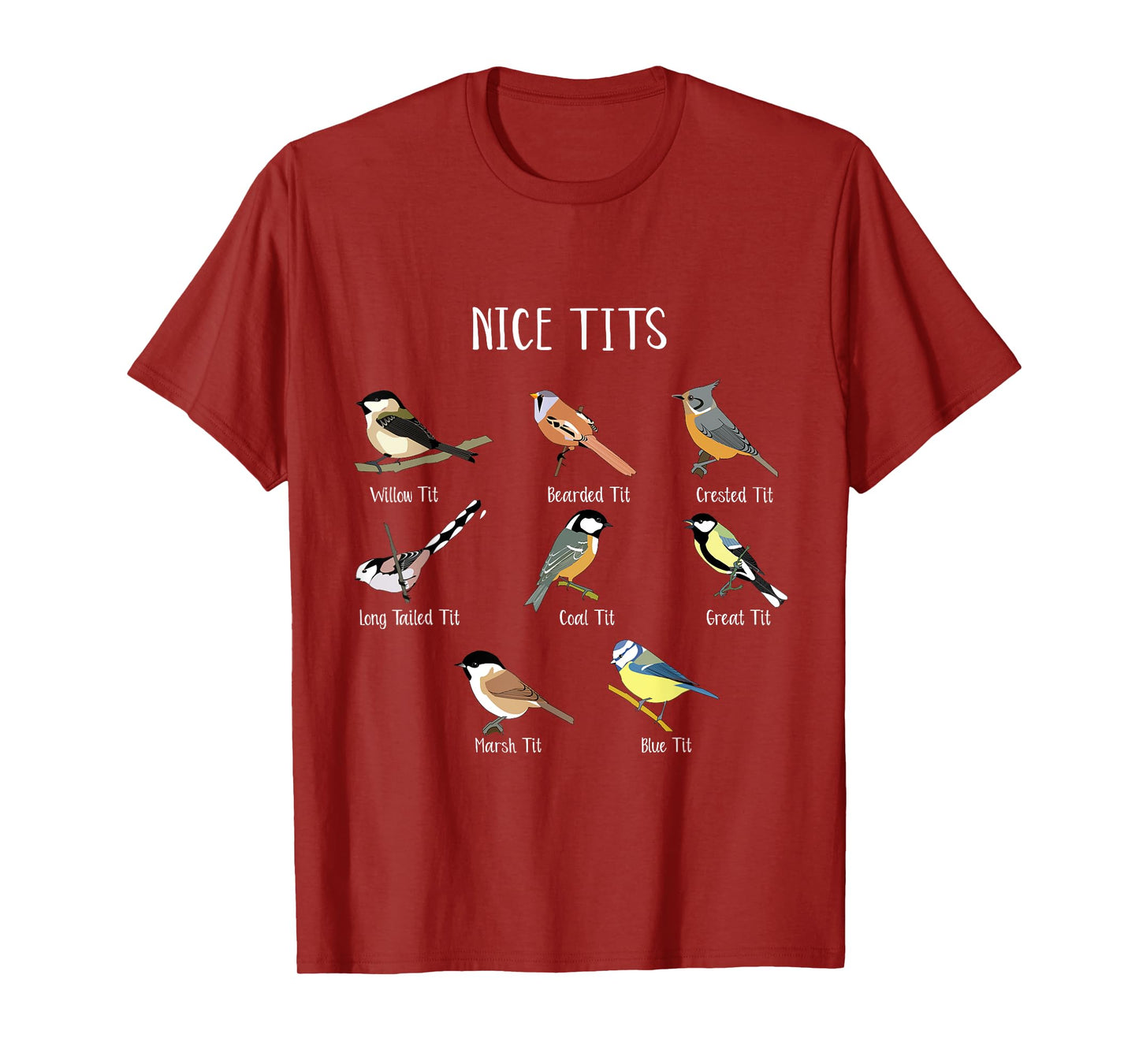 Funny Bird Watching Humor Collection of Tits Nice Tit Birds T-Shirt
