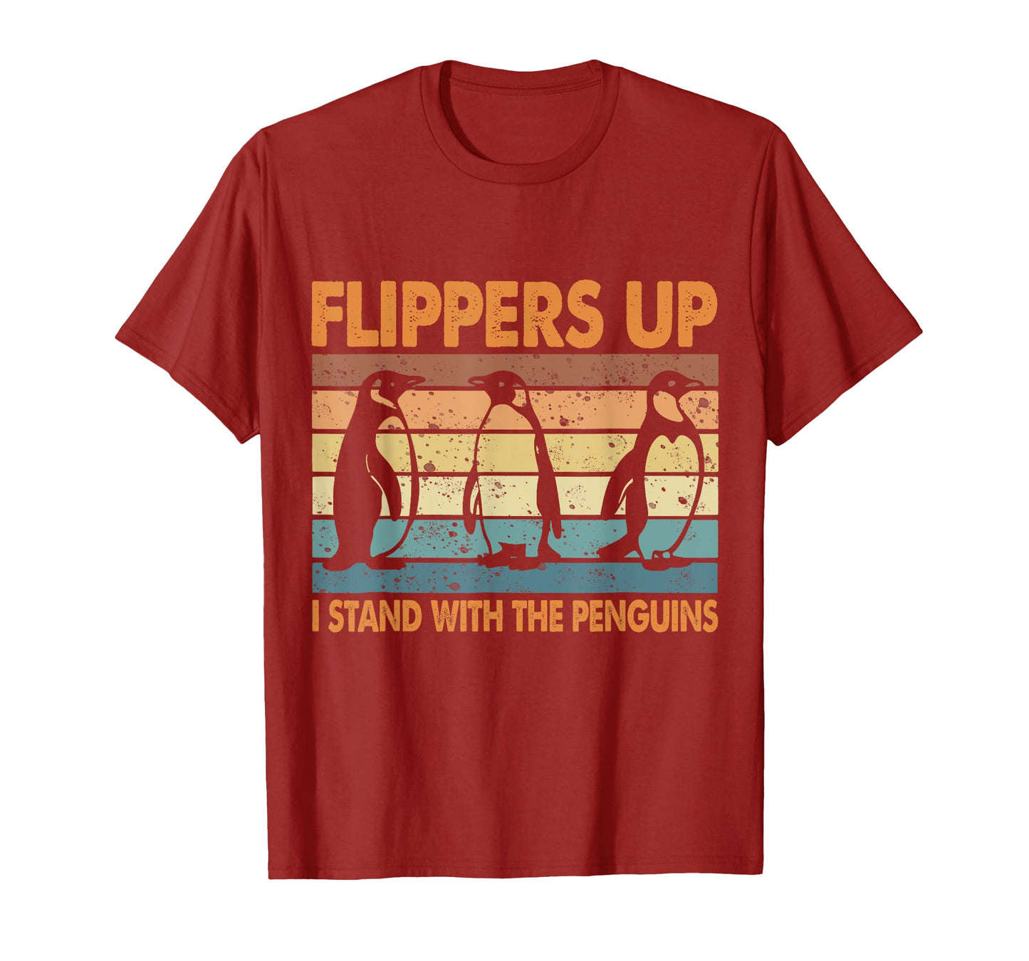 Vintage Penguin Flippers Up I Stand With The Penguins T-Shirt