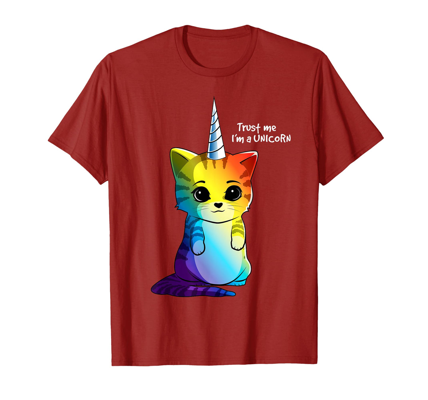 Caticorn T shirt Unicorn Cat Kittycorn Girls Women Rainbow T-Shirt