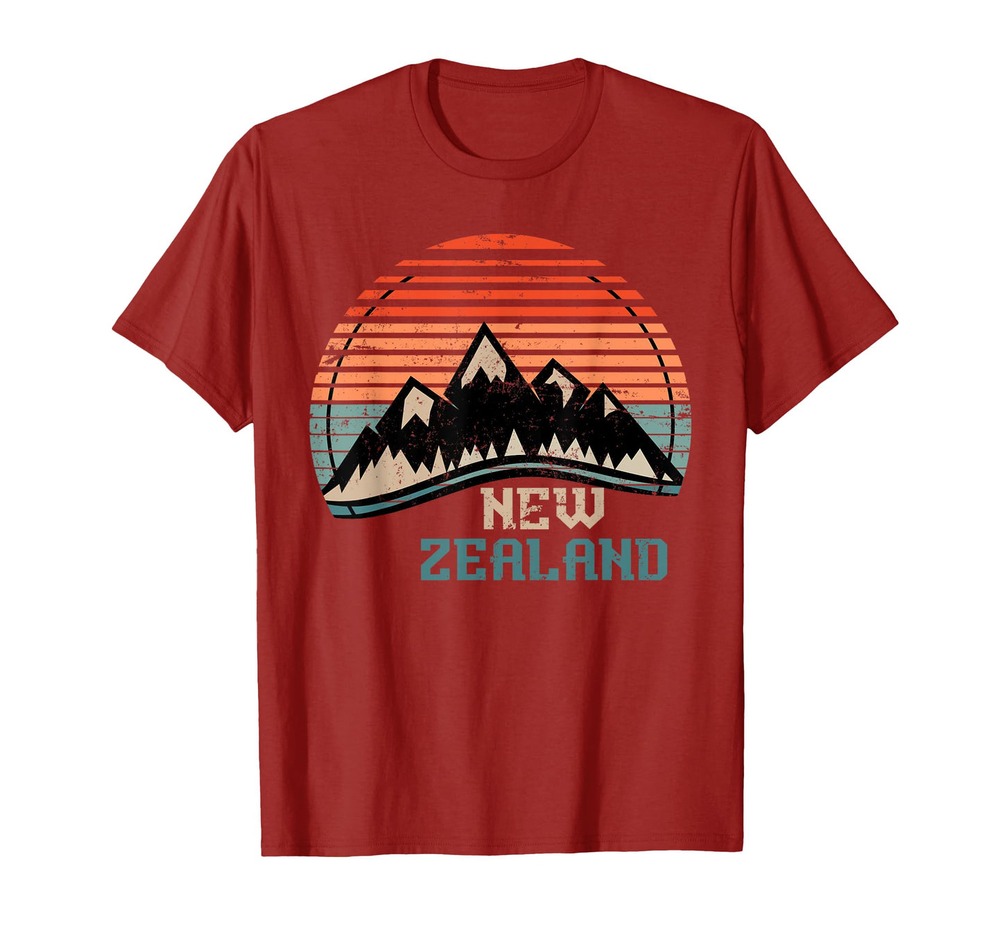 Retro Mountains New Zealand T-Shirt