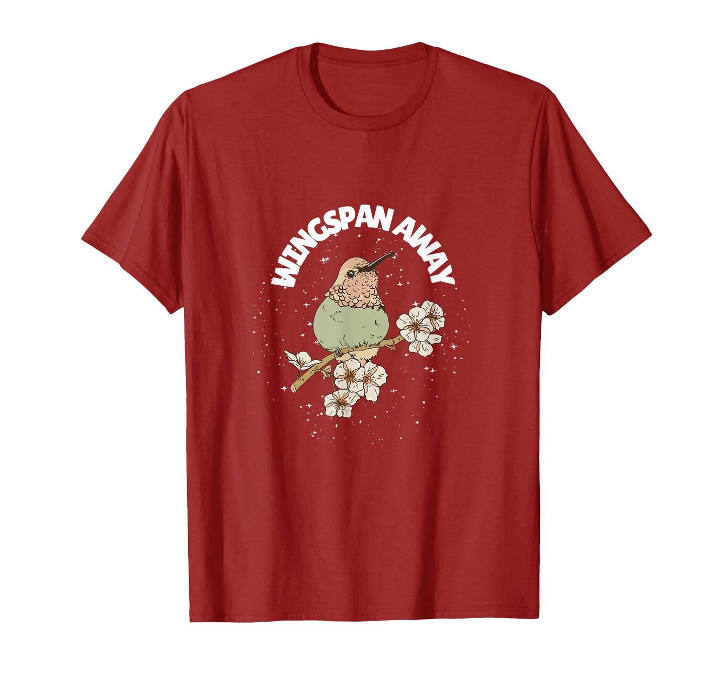 Wingspan Away Cute Animal Bird Lover Bird On A Branch T-Shirt