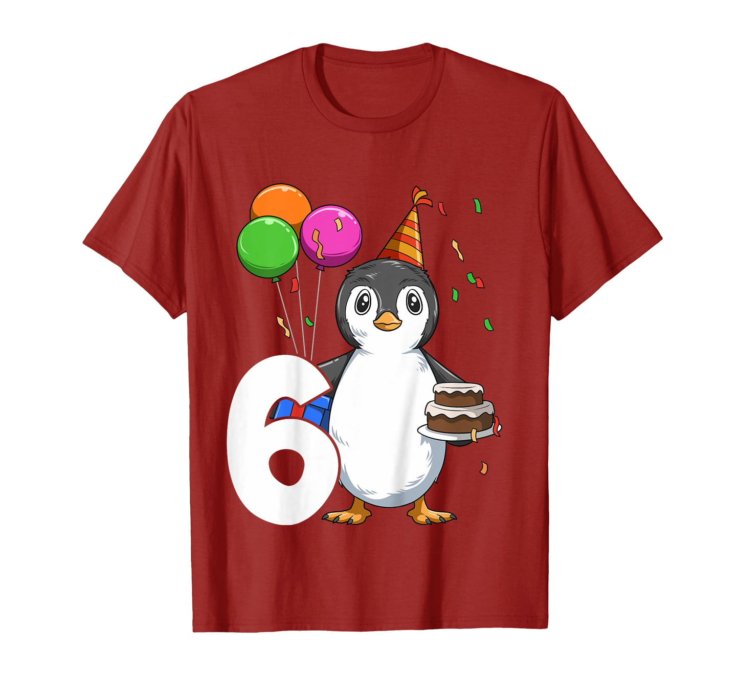 Penguin Birthday 6 Penguin 6th Birthday Outfit Penguin Party T-Shirt