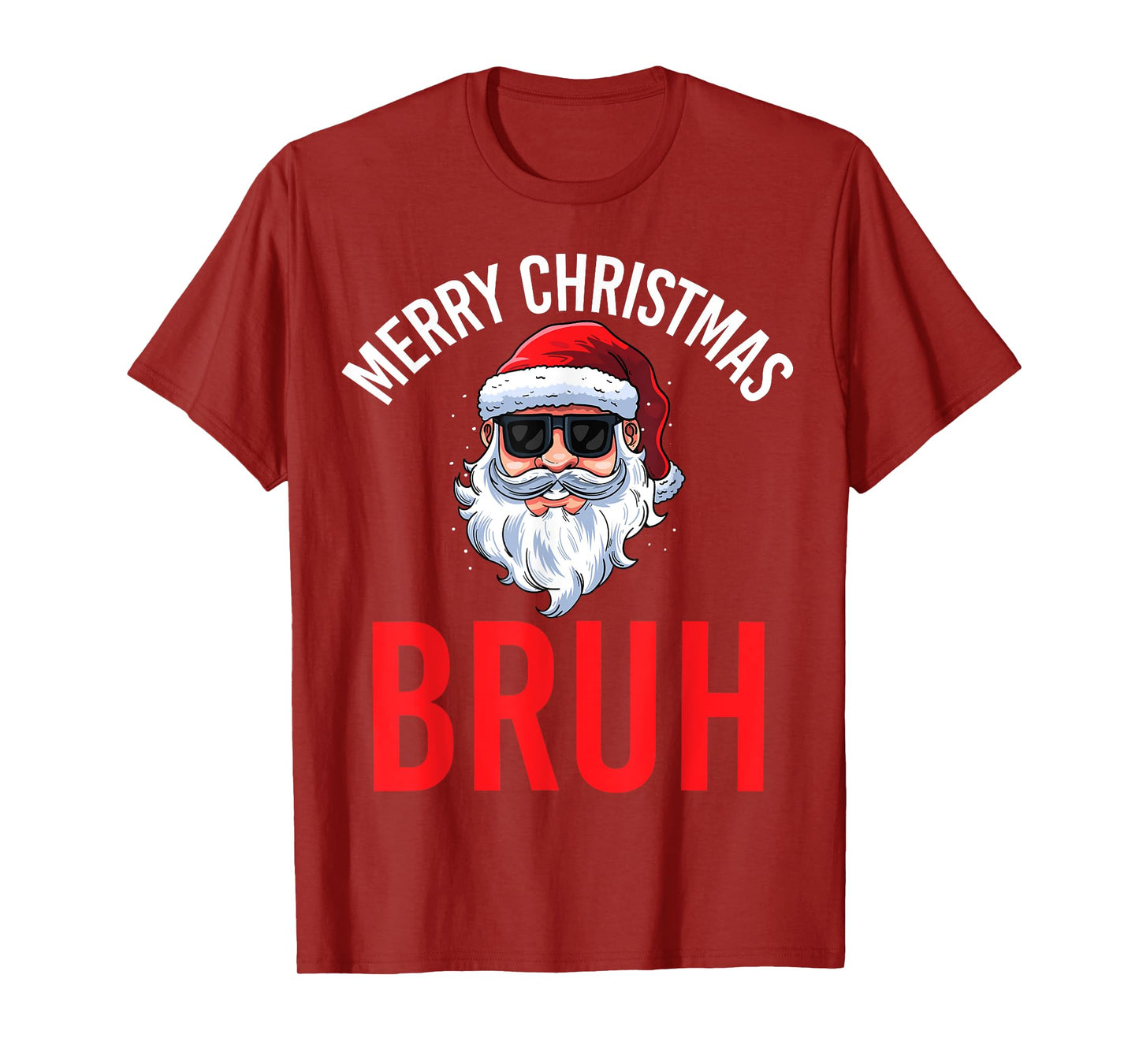 Merry Christmas Bruh Meme Funny Saying for Brother Boys Men T-Shirt