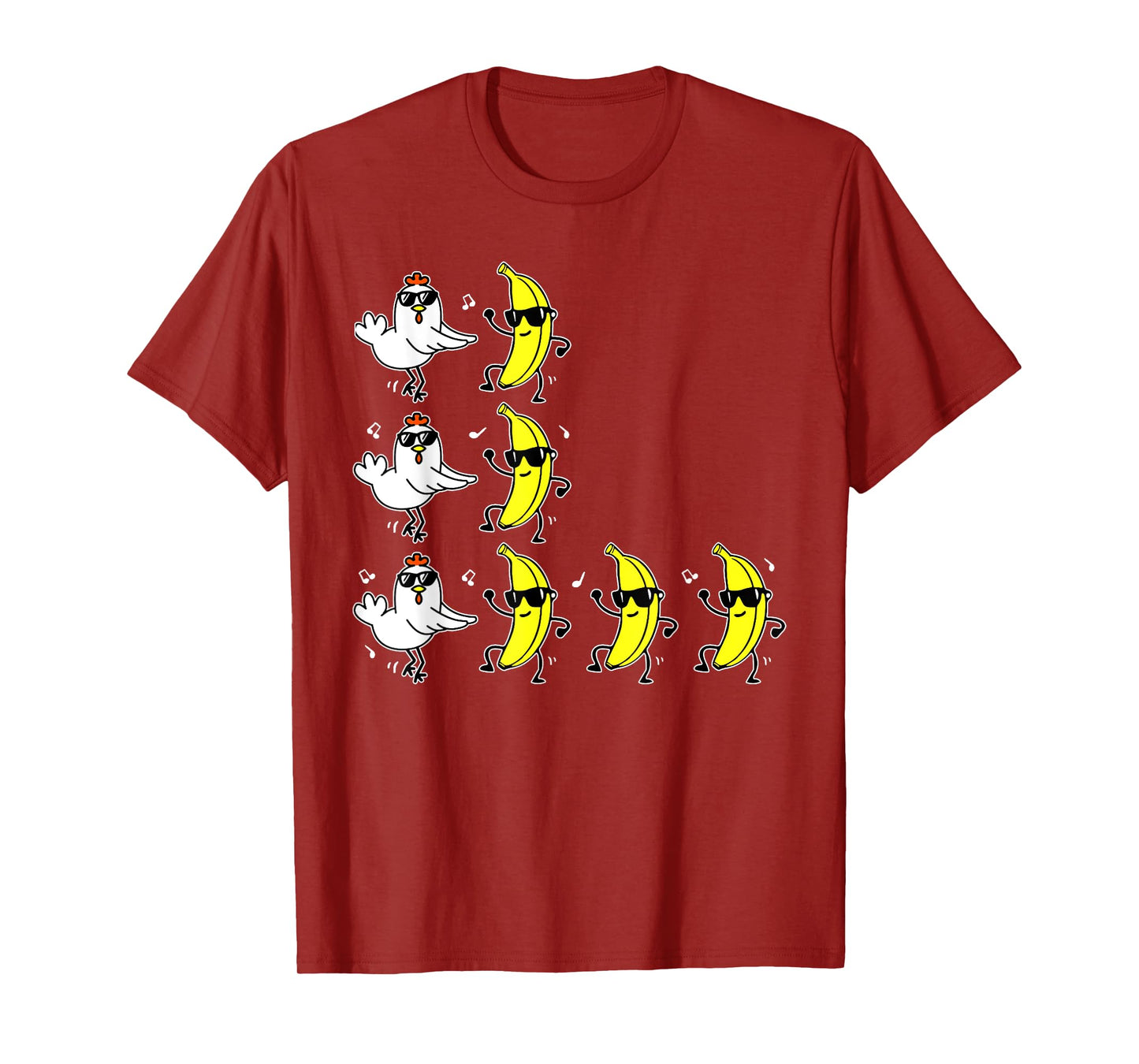 Funny Chicken Banana For Men Women Teens Kids T-Shirt