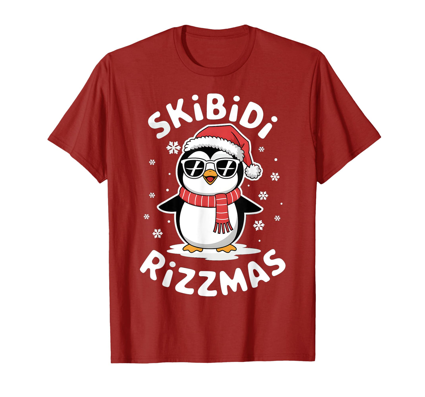 Skibidi Rizzmas Funny Christmas Christmas Season Penguin T-Shirt