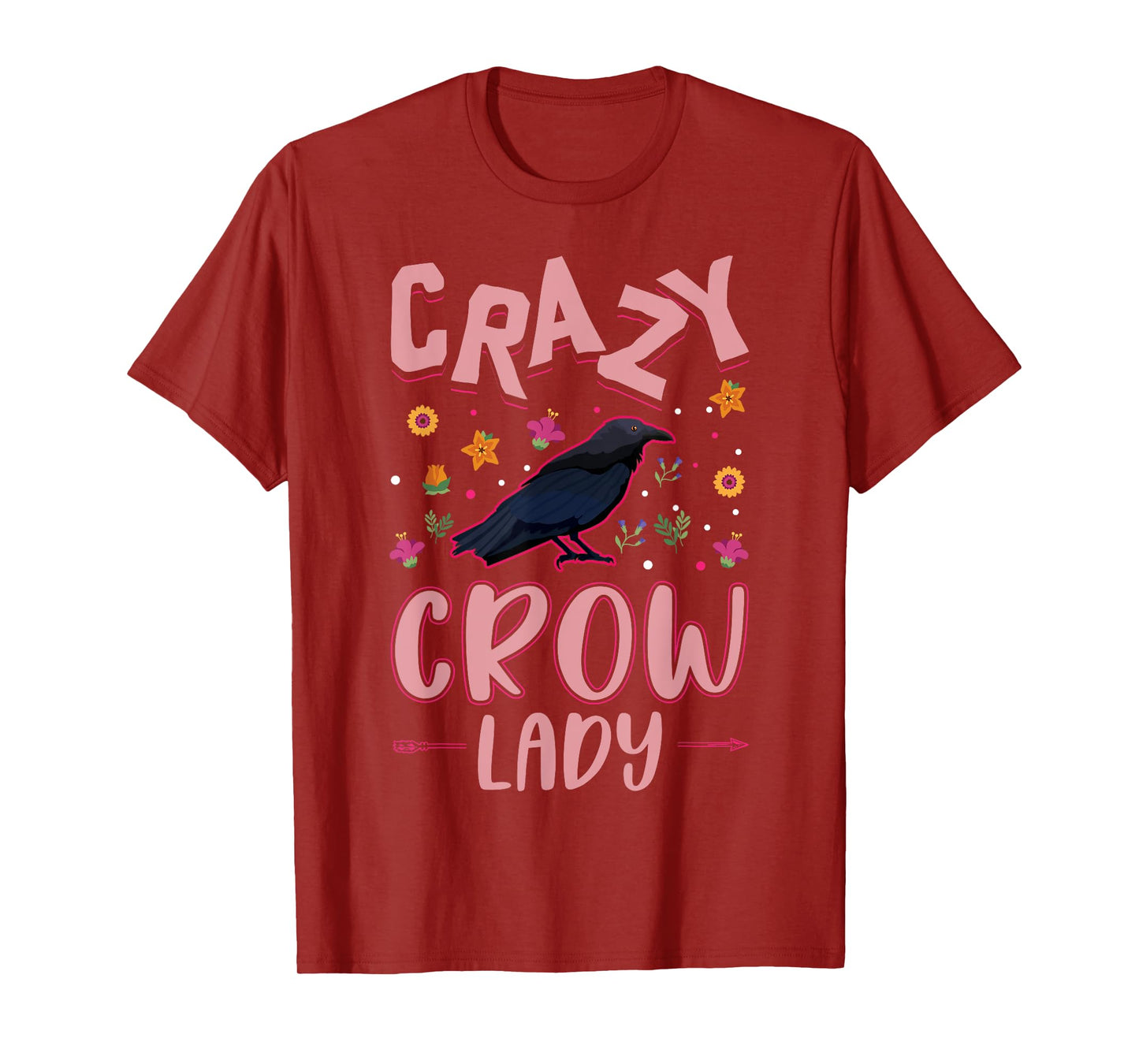 Crazy Crow lady Raven Girl Crow T-Shirt