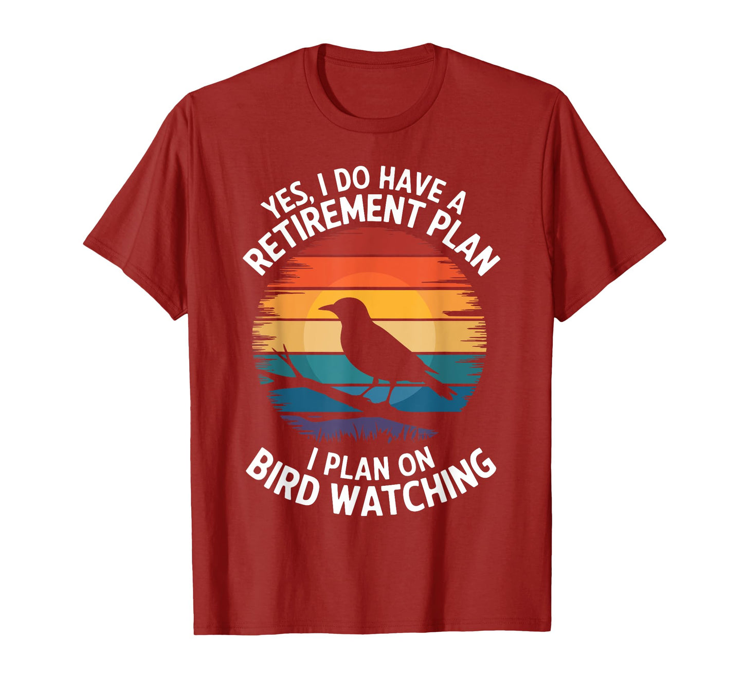 Retro Bird Lover Retirement Plan Bird Watching Birding T-Shirt