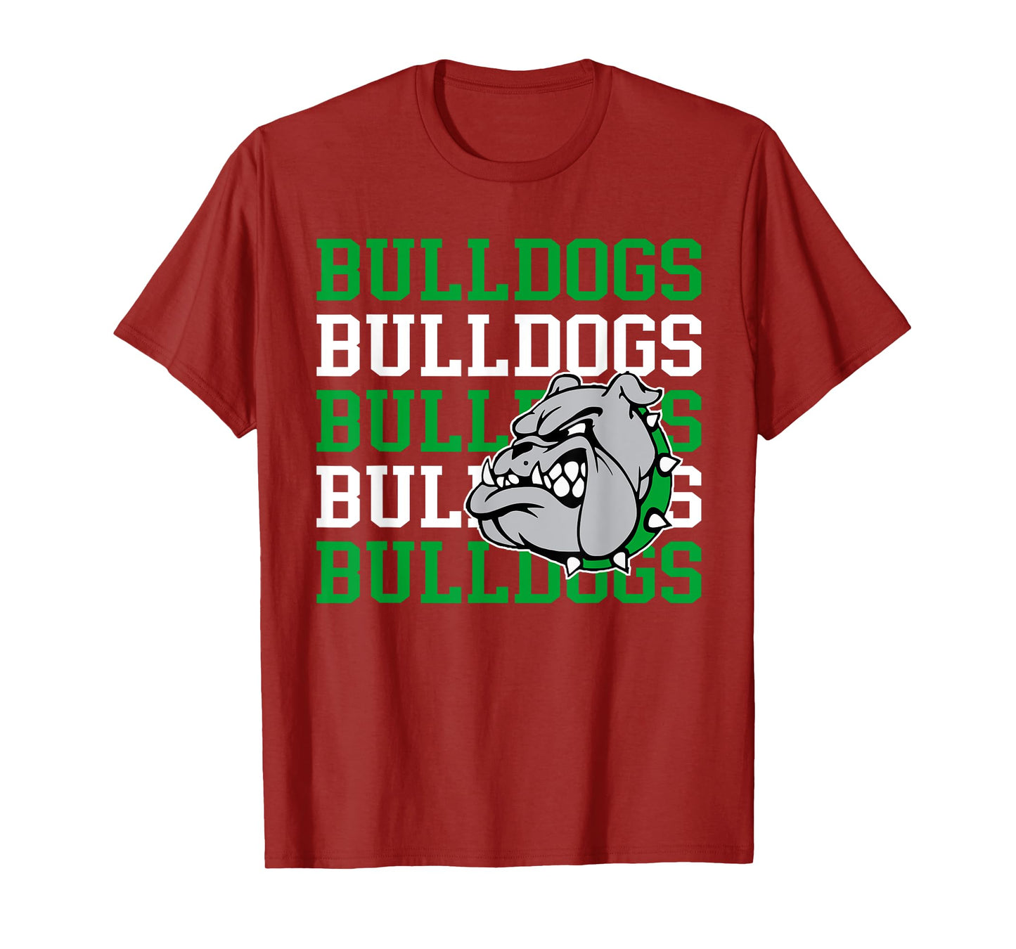 Green Bulldogs School Spirit Mascot Teacher Back to School T-Shirt