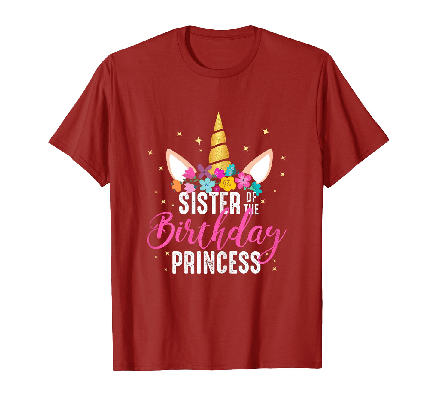 Sister Of The Birthday Princess Gifts Unicorn Birthday T-Shirt