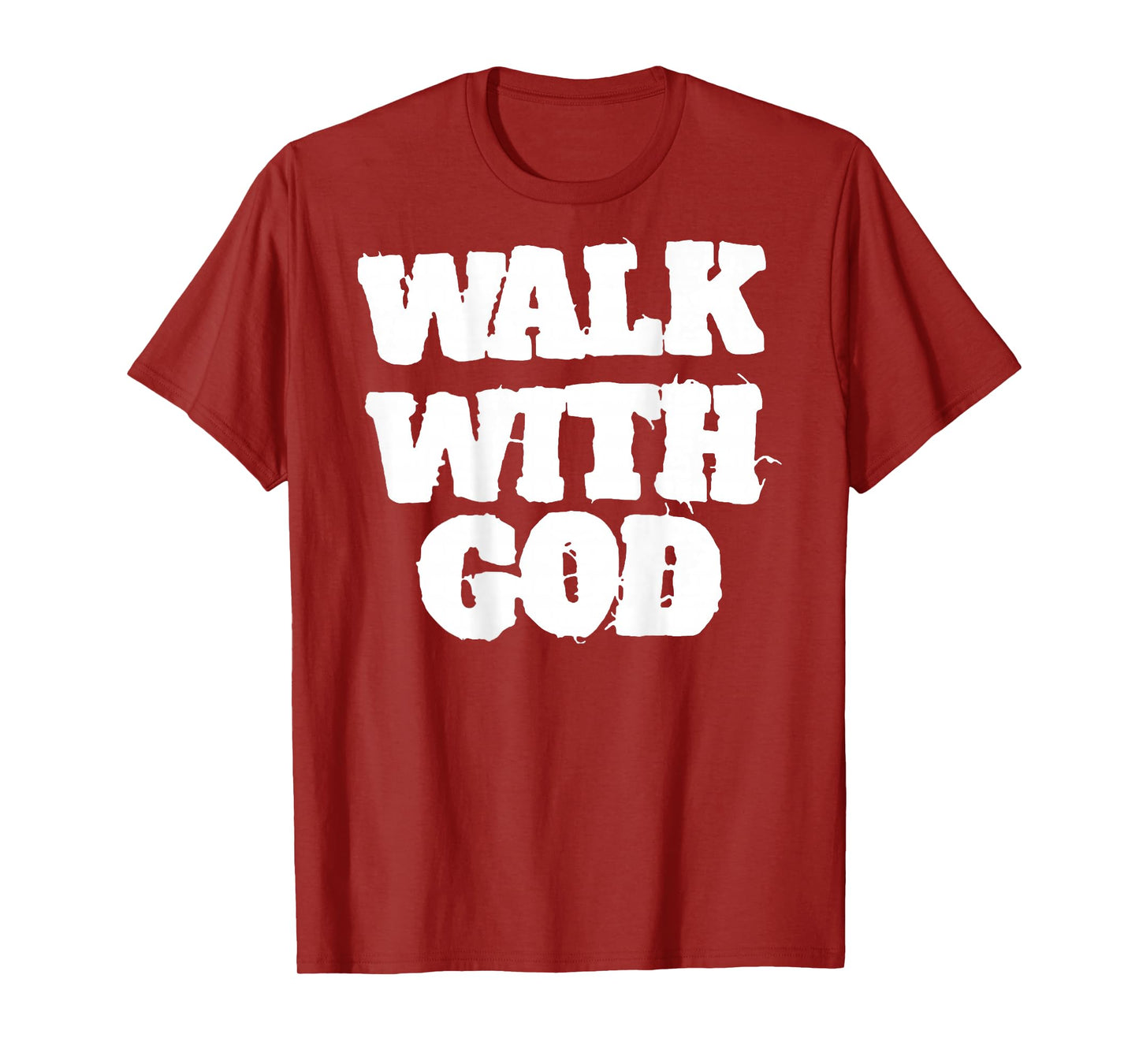 ON Back Walk with Jesus God Christian Men Women Saying Quote T-Shirt