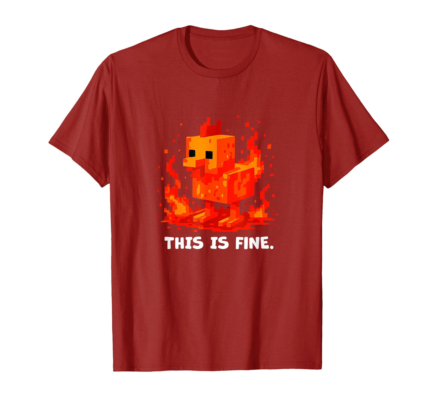 Funny Chicken Shirt for Kids Chicken Lover This Is Fine T-Shirt