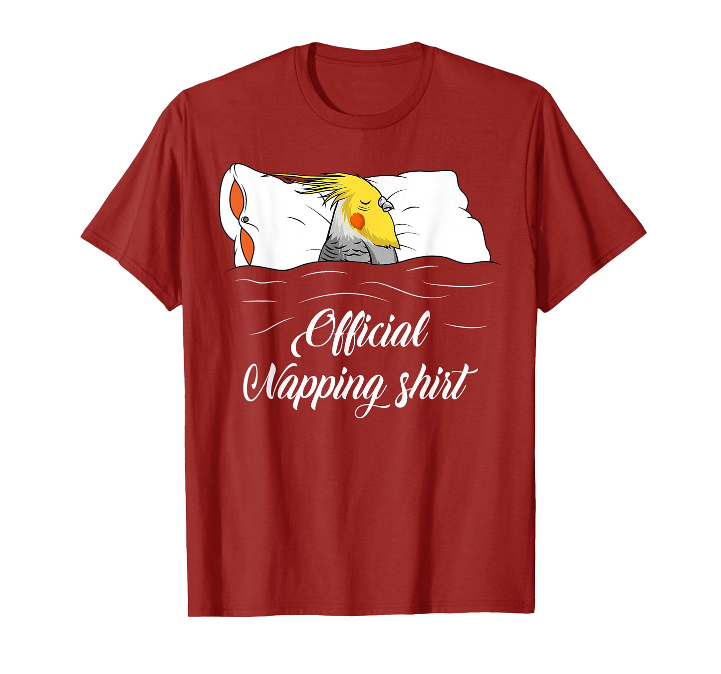 Sleeping Cockatiel Pyjamas Parrot Lover Official Napping T-Shirt