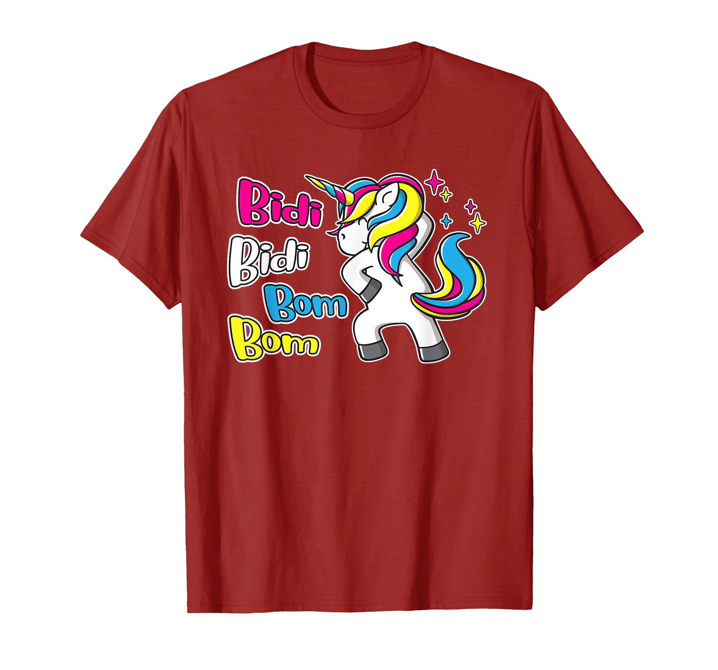Bidi Bidi Bom Bom Dancing Rainbow Unicorn Latina Cumbia T-Shirt