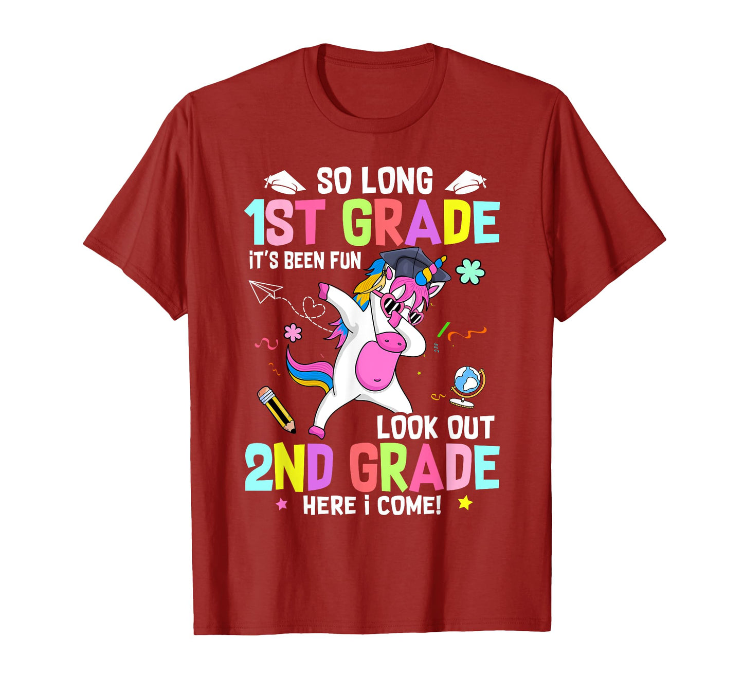 So Long 1st Grade It's Been Fun Look Out 2nd Grade Unicorn T-Shirt