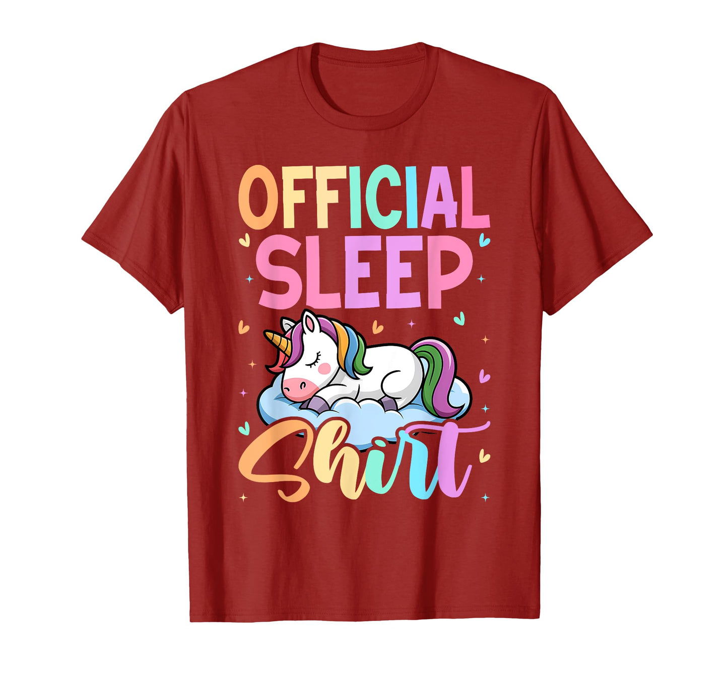 Unicorn, Sleeping Official Sleep Girls Nightgown, Sleep T-Shirt