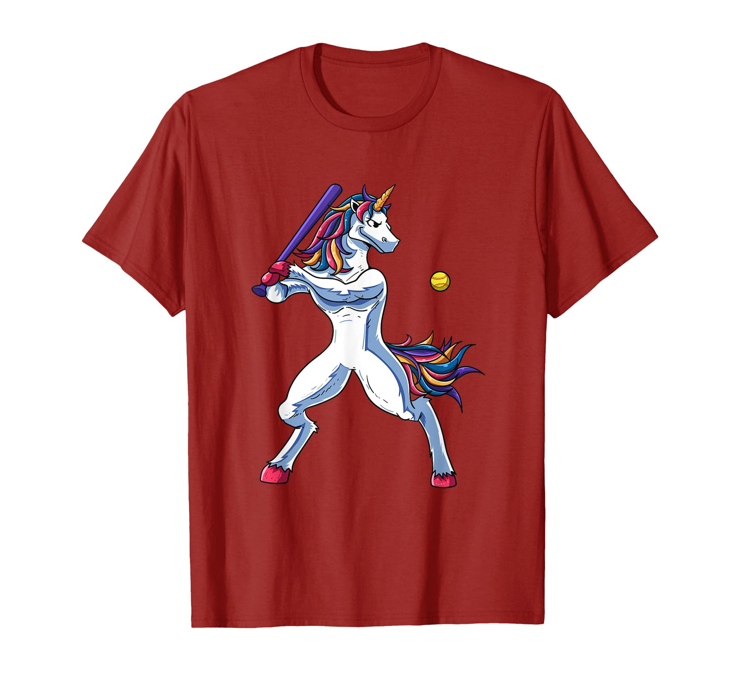 Funny Unicorn Softball Player Baseball Batter Hitter Gifts T-Shirt