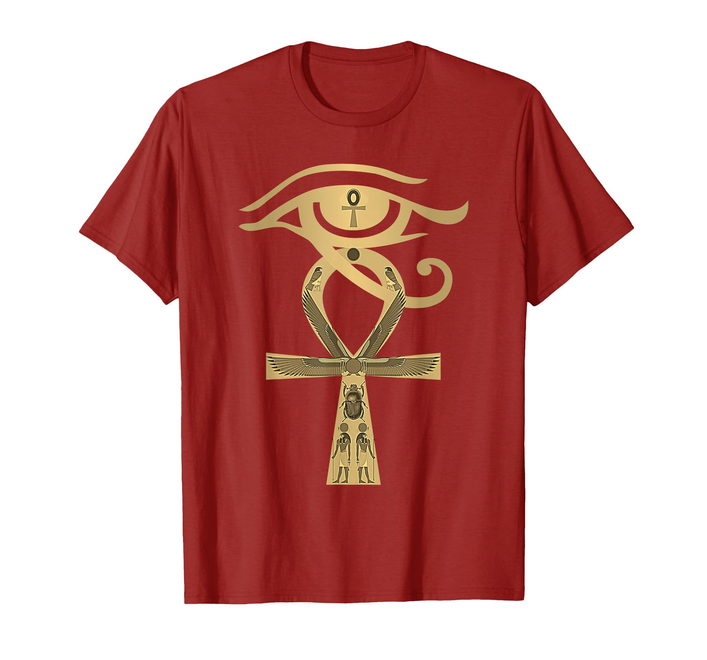 Ancient Egypt Egyptian God Horus Kemetic Heru ANKH T-Shirt