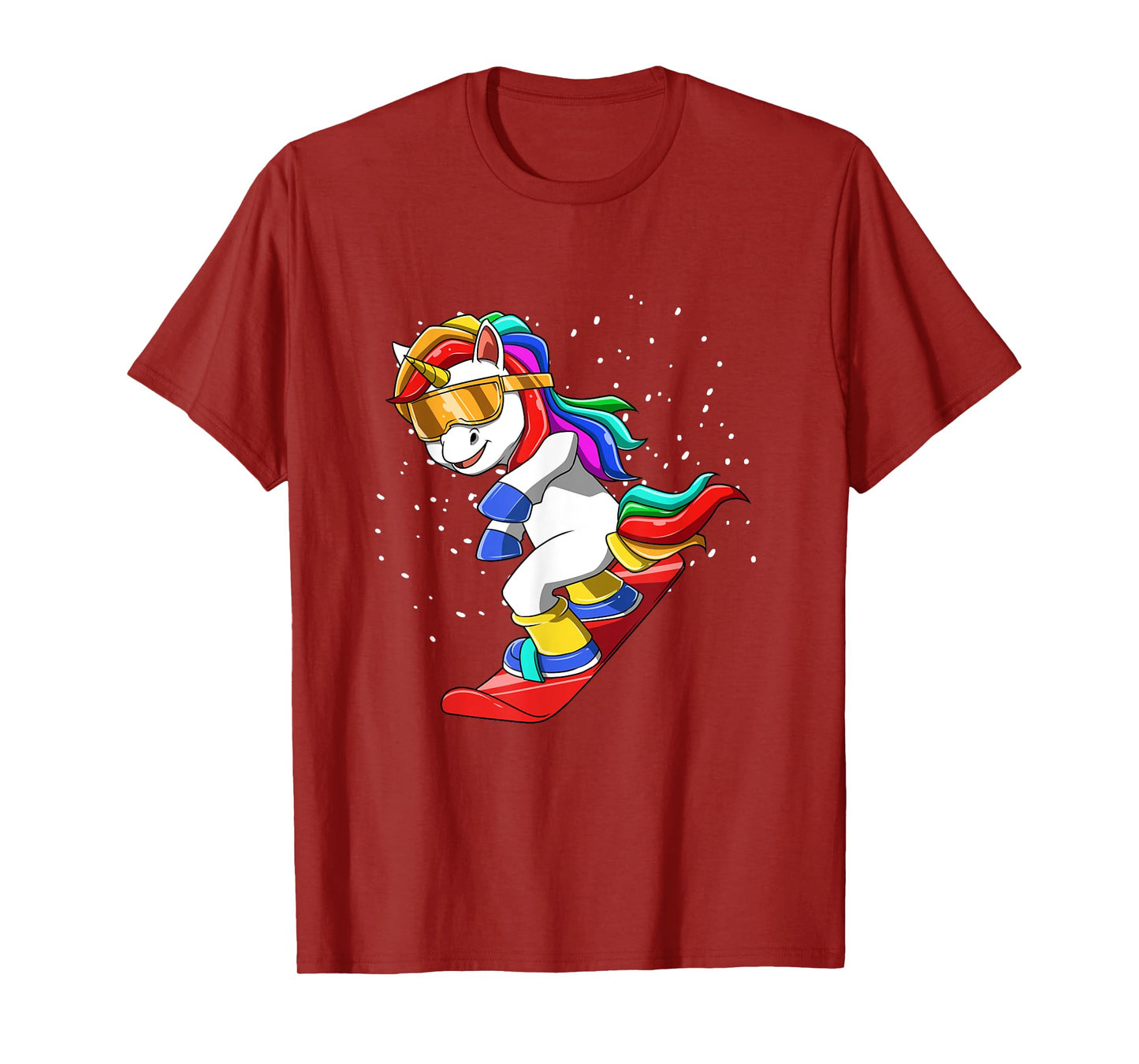 Unicorn on Snowboard - Funny Ski and Wintersports T-Shirt