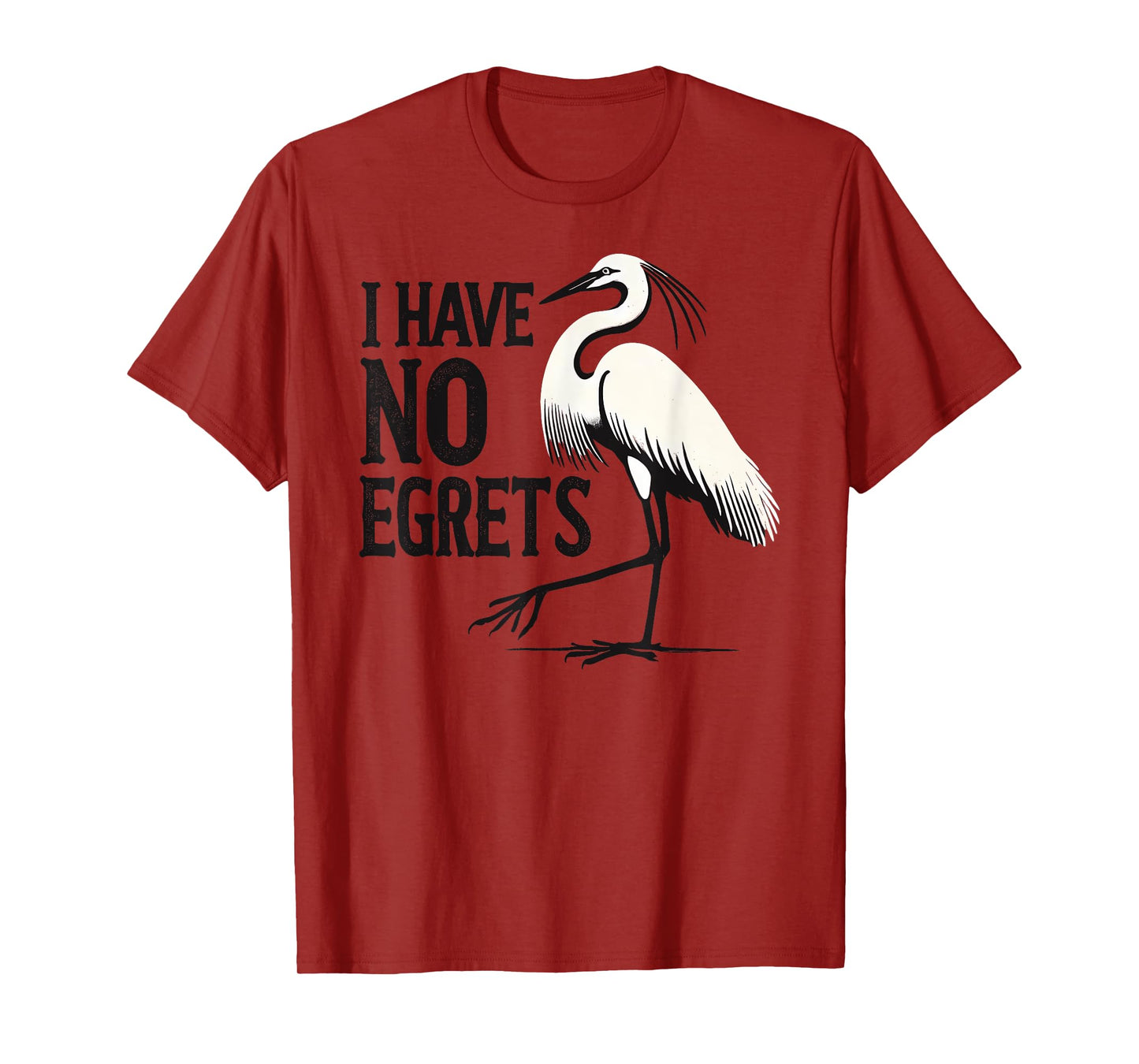 I Just Can't Tee Co. Funny I Have No Egrets Regret Grey Cotton Blend Polyester 100% Casual Unisex Adult T-Shirt