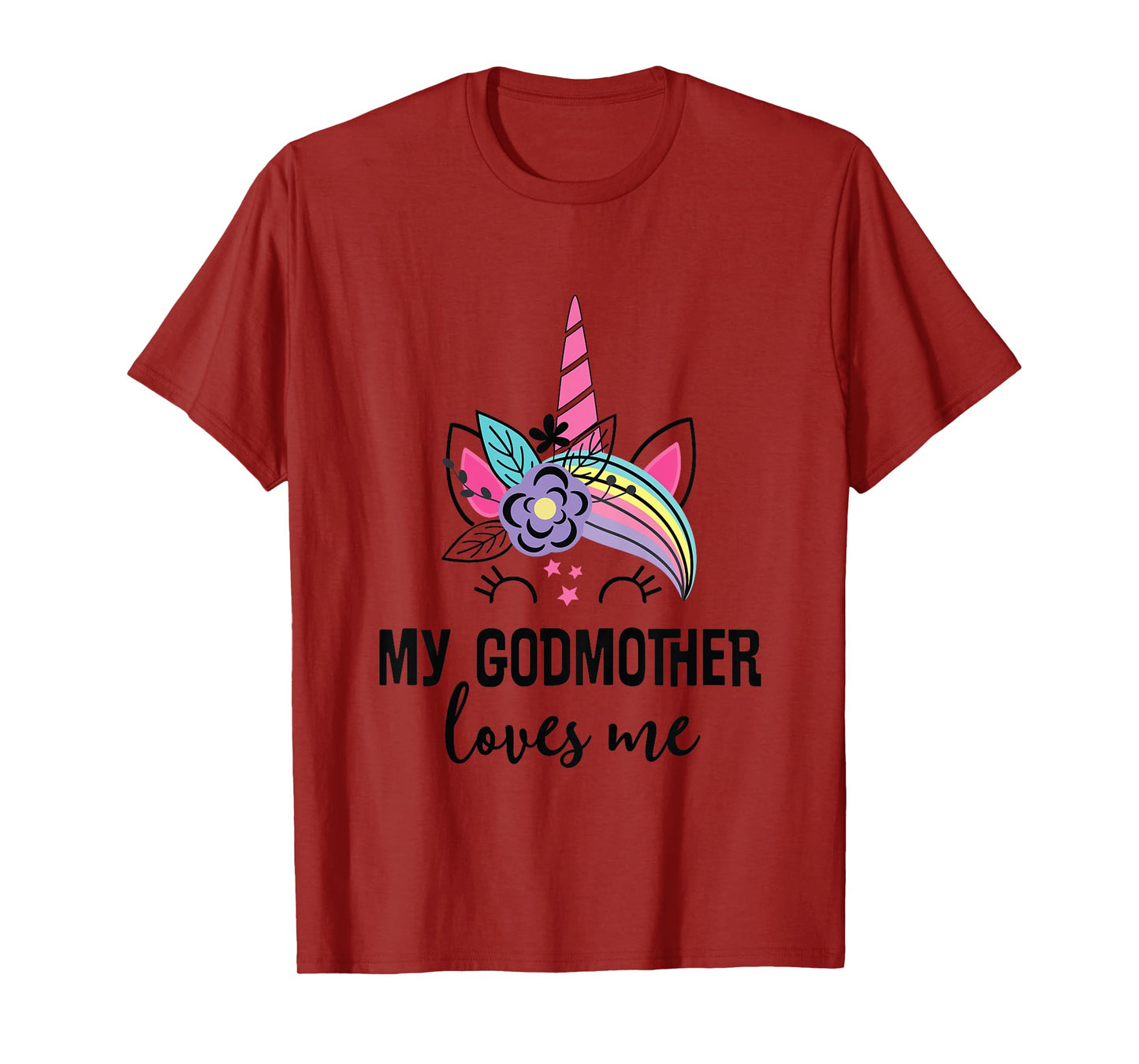 Kids My Godmother Loves Me Goddaughter Unicorn T-Shirt