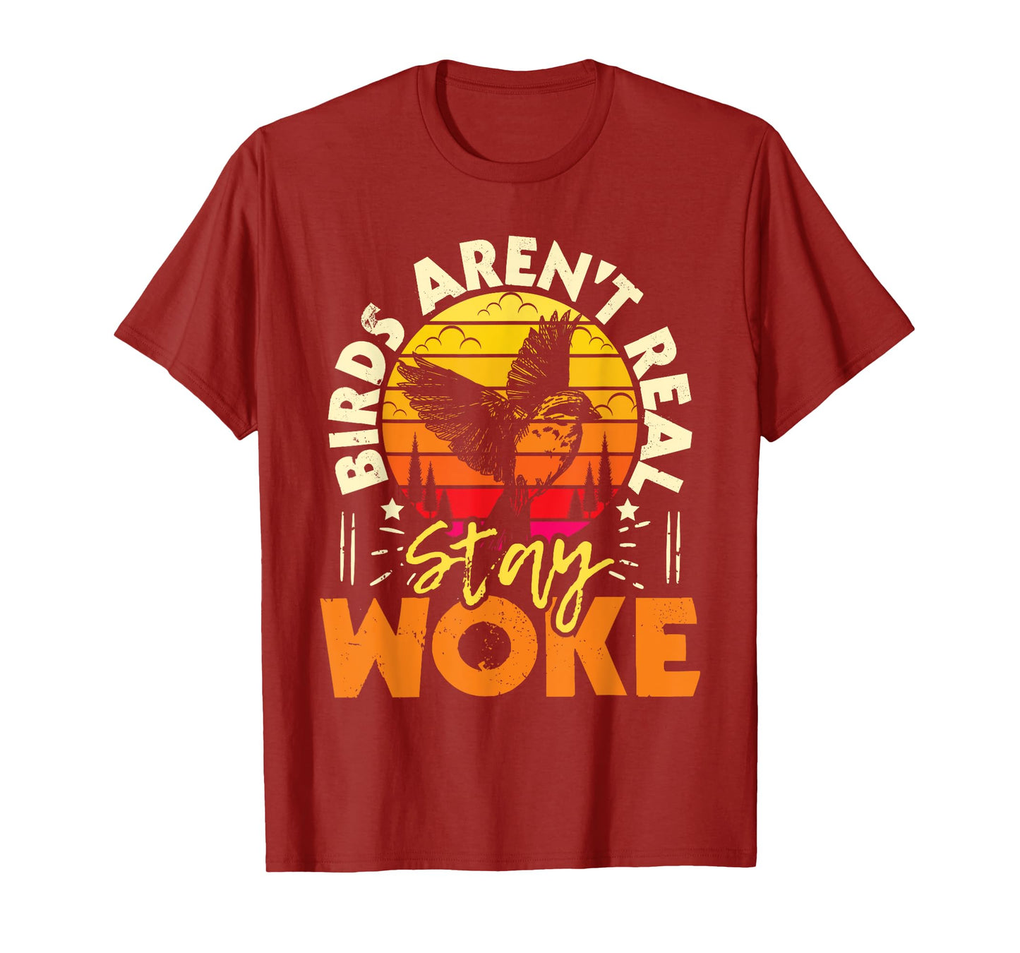 Birds Aren’t Real Stay Woke - Birding Bird Watching Birder T-Shirt