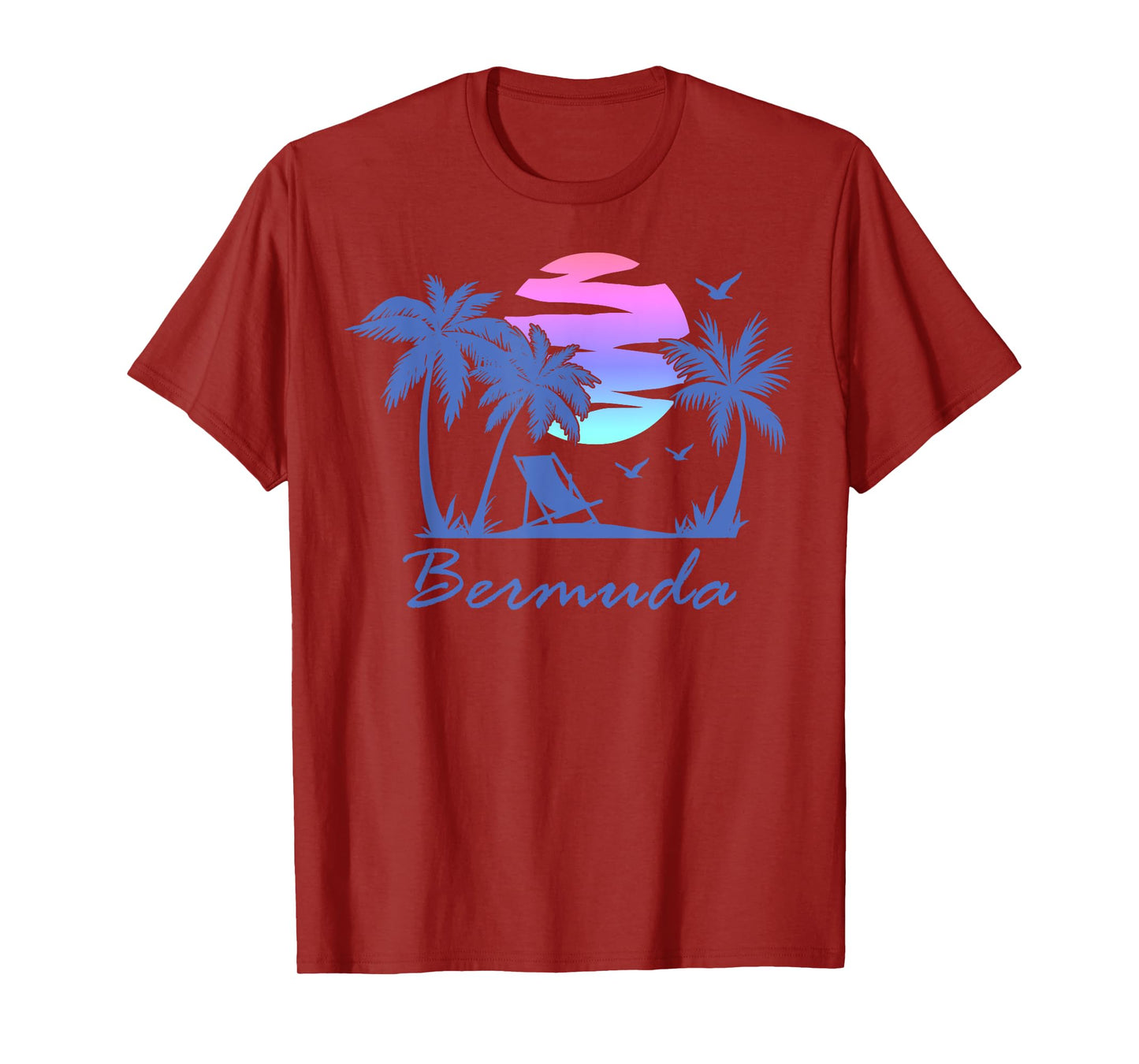 BERMUDA Beach Vacation Trip Retro Vintage Sunset Graphic Men Women Kids T-Shirt