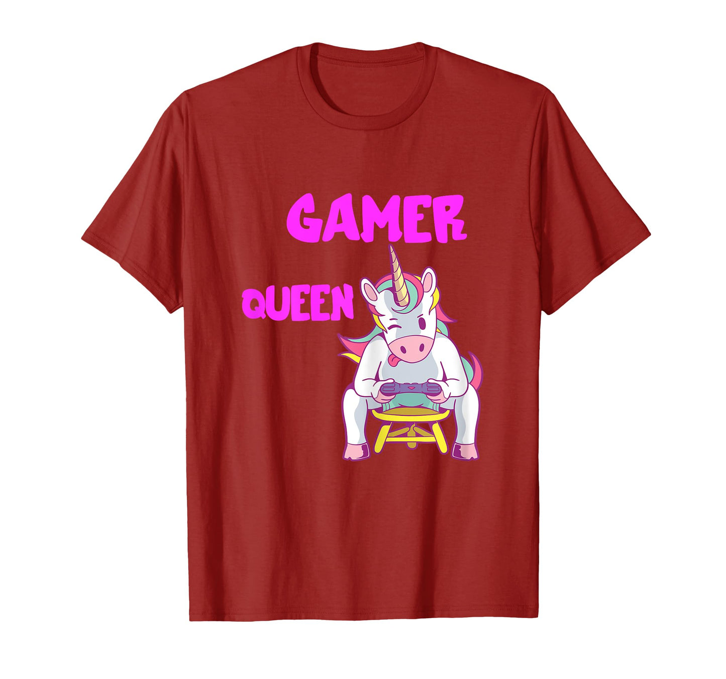 Gamer Queen Gaming Unicorn Console PC Computer Video Games T-Shirt