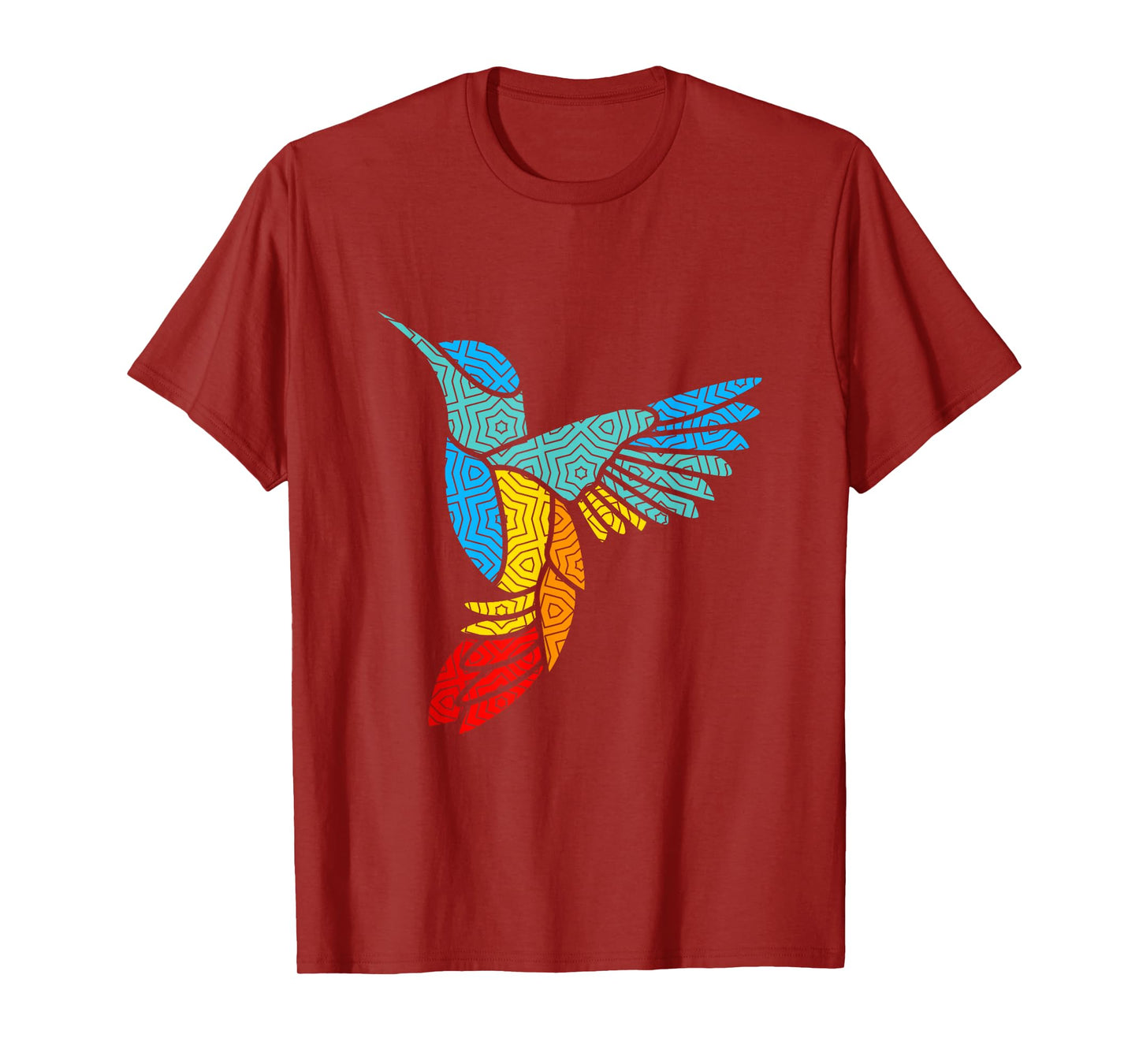 Colorful Bird Hummingbird Birds Mandala Art T-Shirt