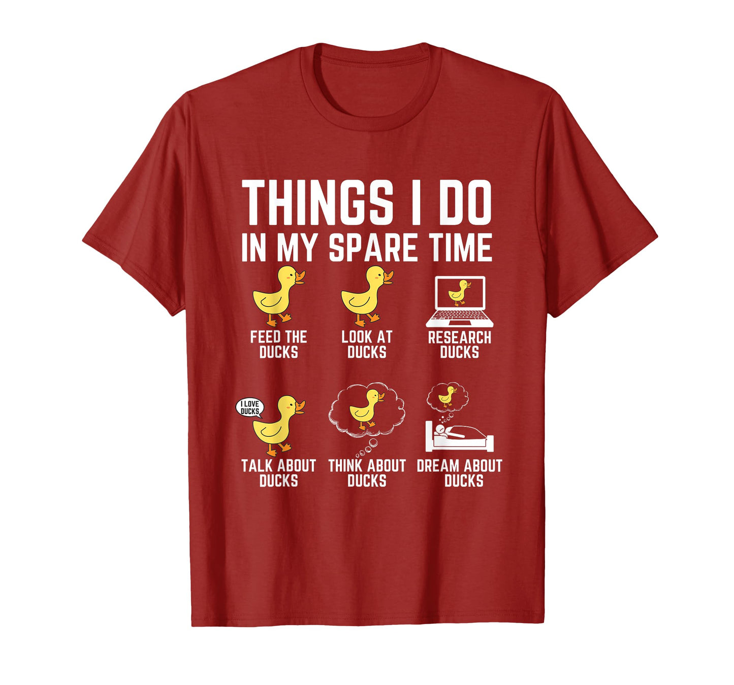 Things I Do In My Spare Time Ducks Lover Animal Birds Duck T-Shirt