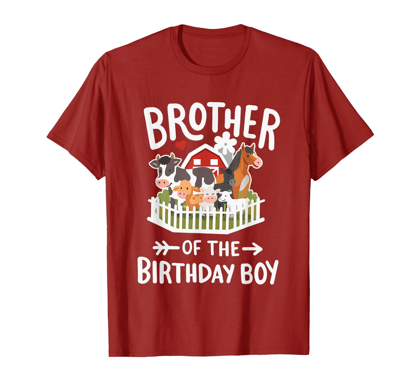 Brother Of The Birthday Boy Farm Animal Bday Family Matching T-Shirt