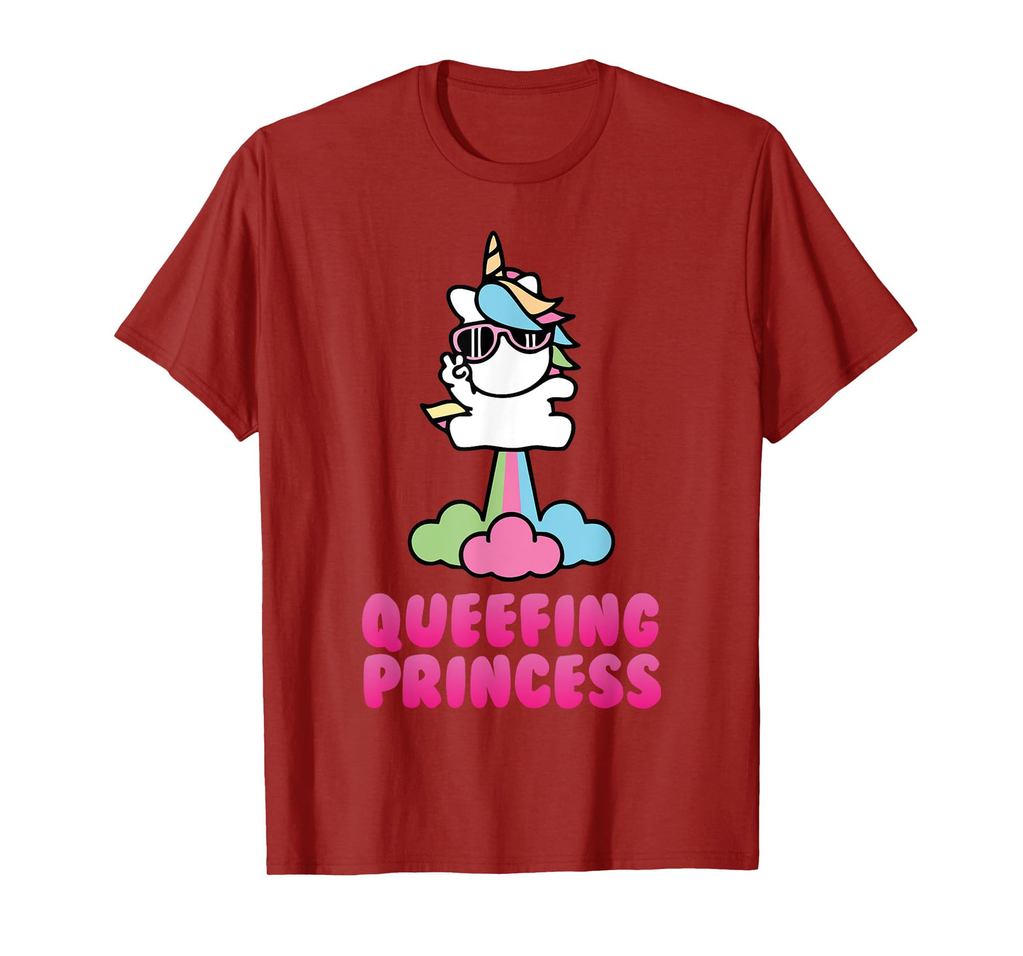 Cute Unicorn Queefing Princess Embarrassing Adult Humor T-Shirt