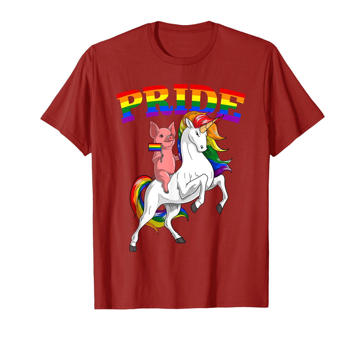 LGBT Pig Unicorn Gay Pride Rainbow LGBTQ Cute T-Shirt