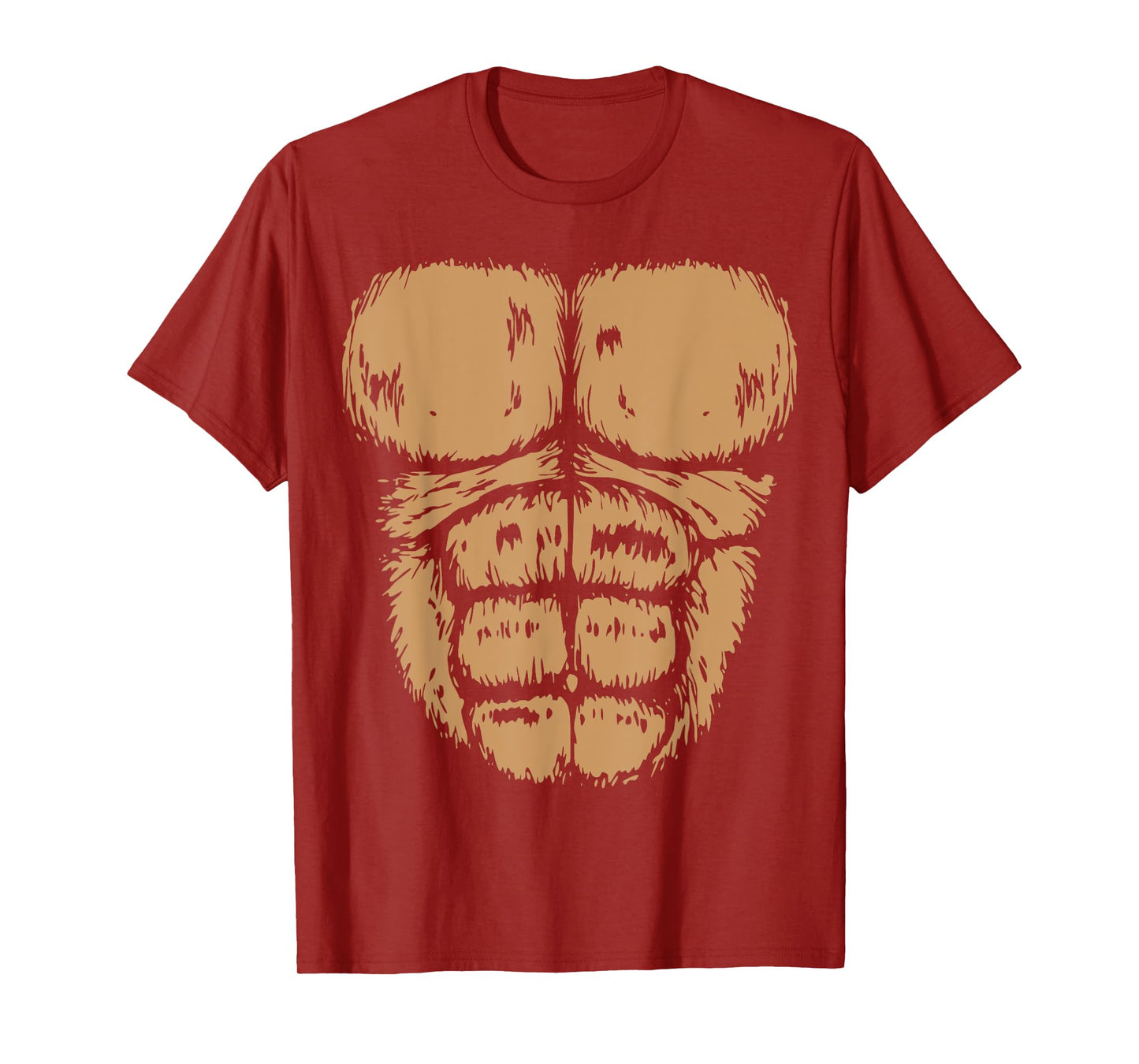 Gorilla Monkey Belly Chest Costume DIY Halloween T-Shirt