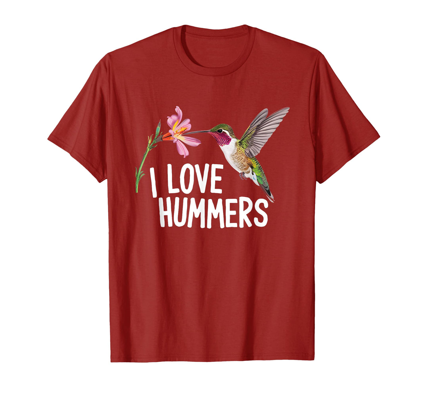 Cool I Love Hummers bird cute Colibri Flower Tropical Summer T-Shirt for Men Women Kids