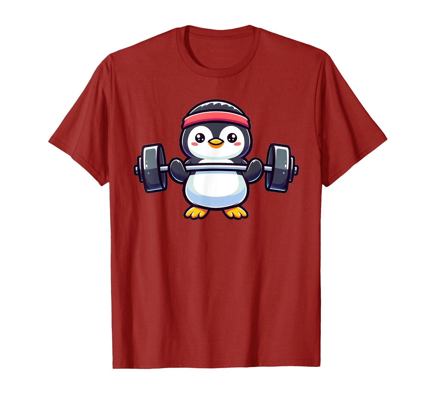 Penguin Powerlifting Weightlifting Gym Workout T-Shirt
