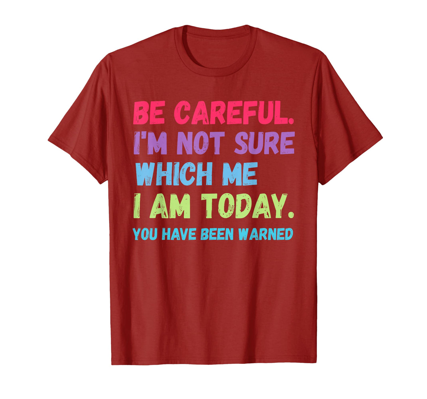 Be Careful I'm Not Sure Which Me Today You Have Been Warned T-Shirt
