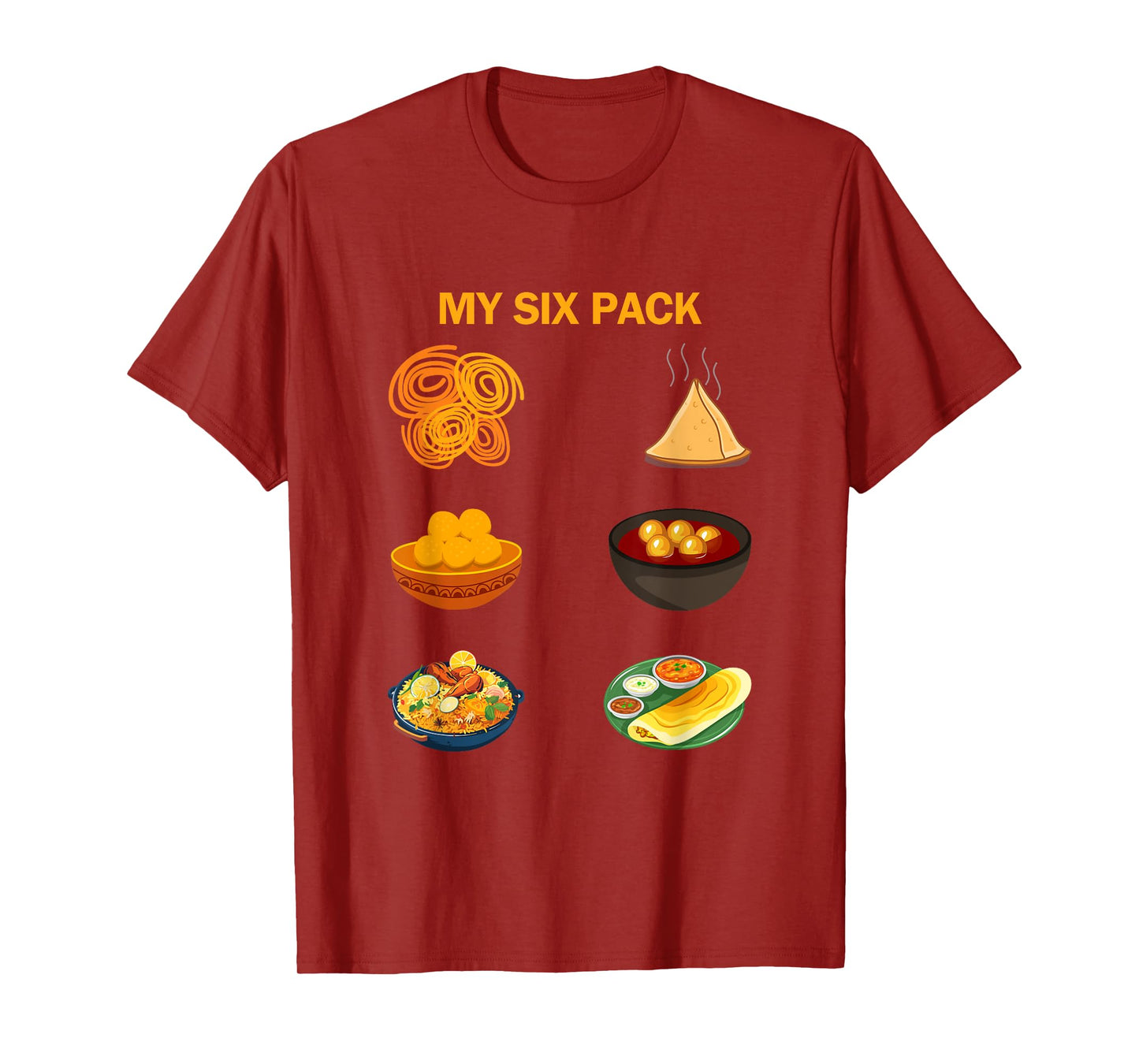 My Six Pack Biryani Punjabi Indian Food Pakistan Humor Funny T-Shirt