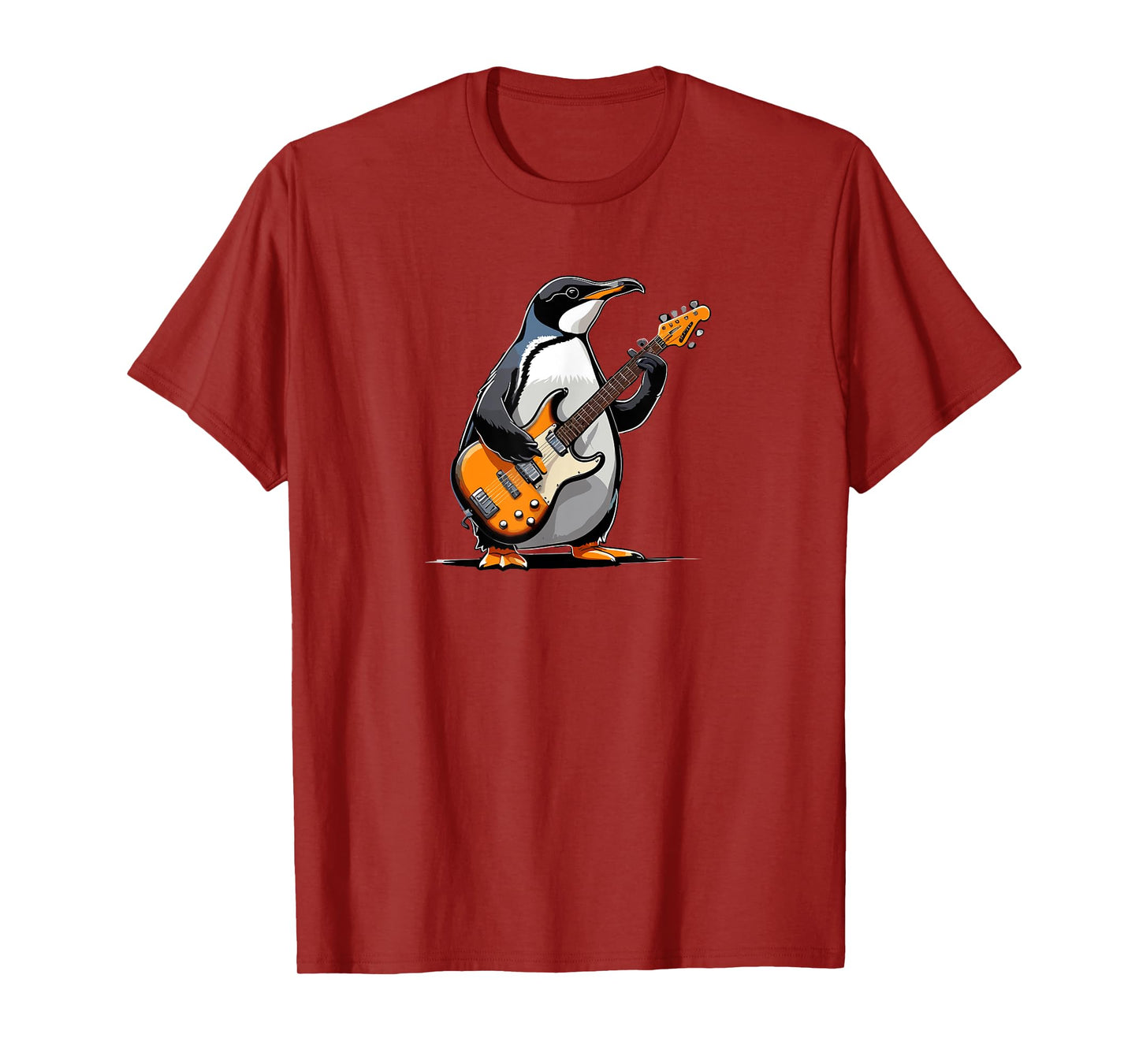 Penguin playing Electric Guitar, Penguin Guitarist T-Shirt