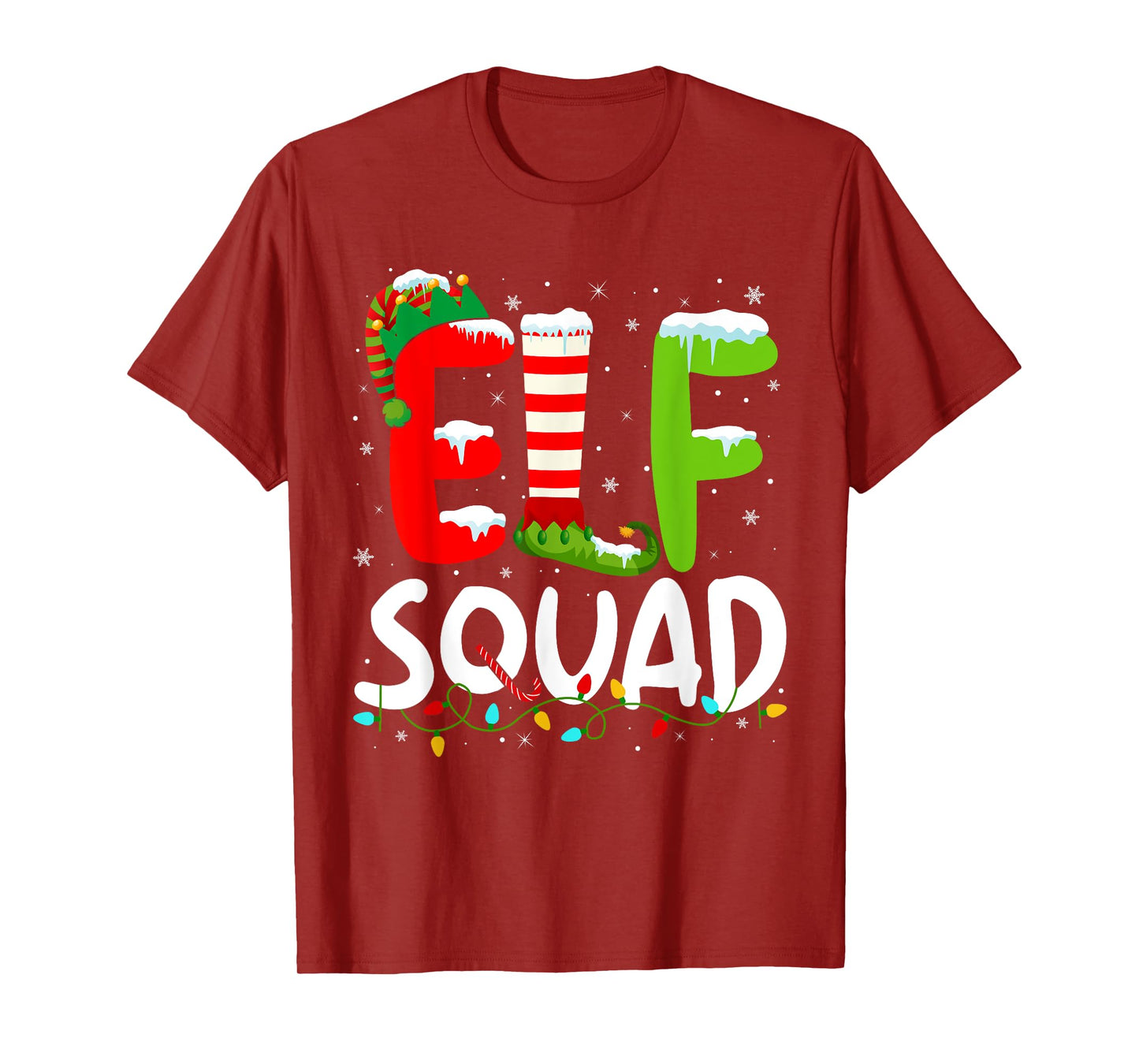 Elf Family Christmas Matching Pajamas Xmas Elf Squad T-Shirt